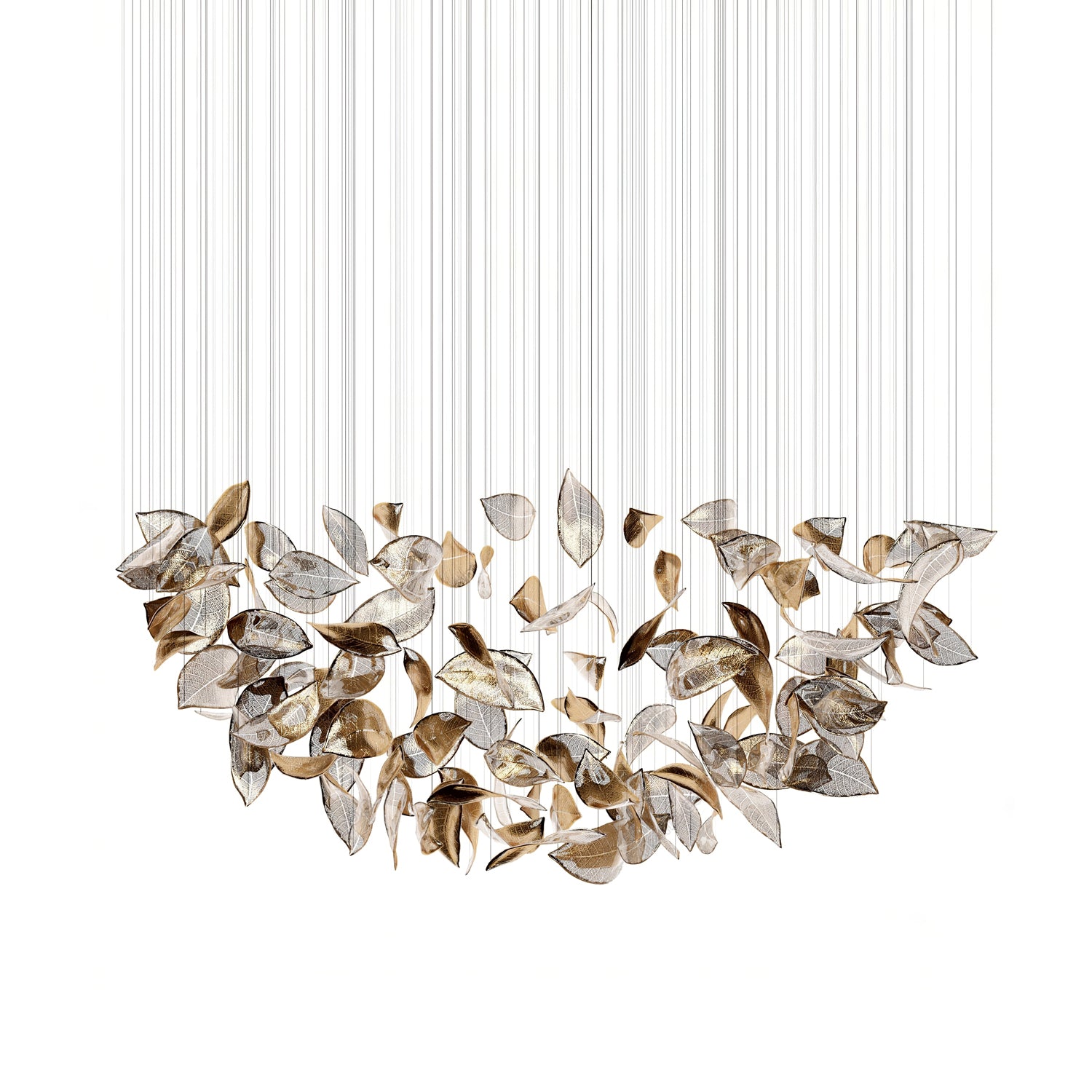 Cesilila Iridescent Metal Leaf Pendant Light - Blowlighting