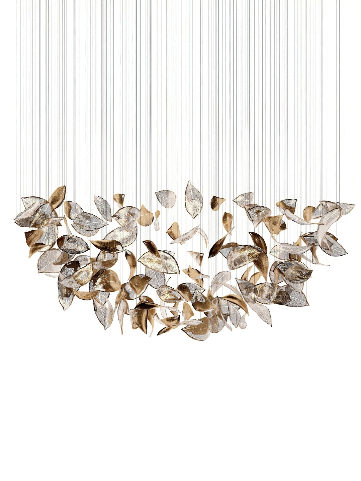 Cesilila Iridescent Metal Leaf Pendant Light - Blowlighting