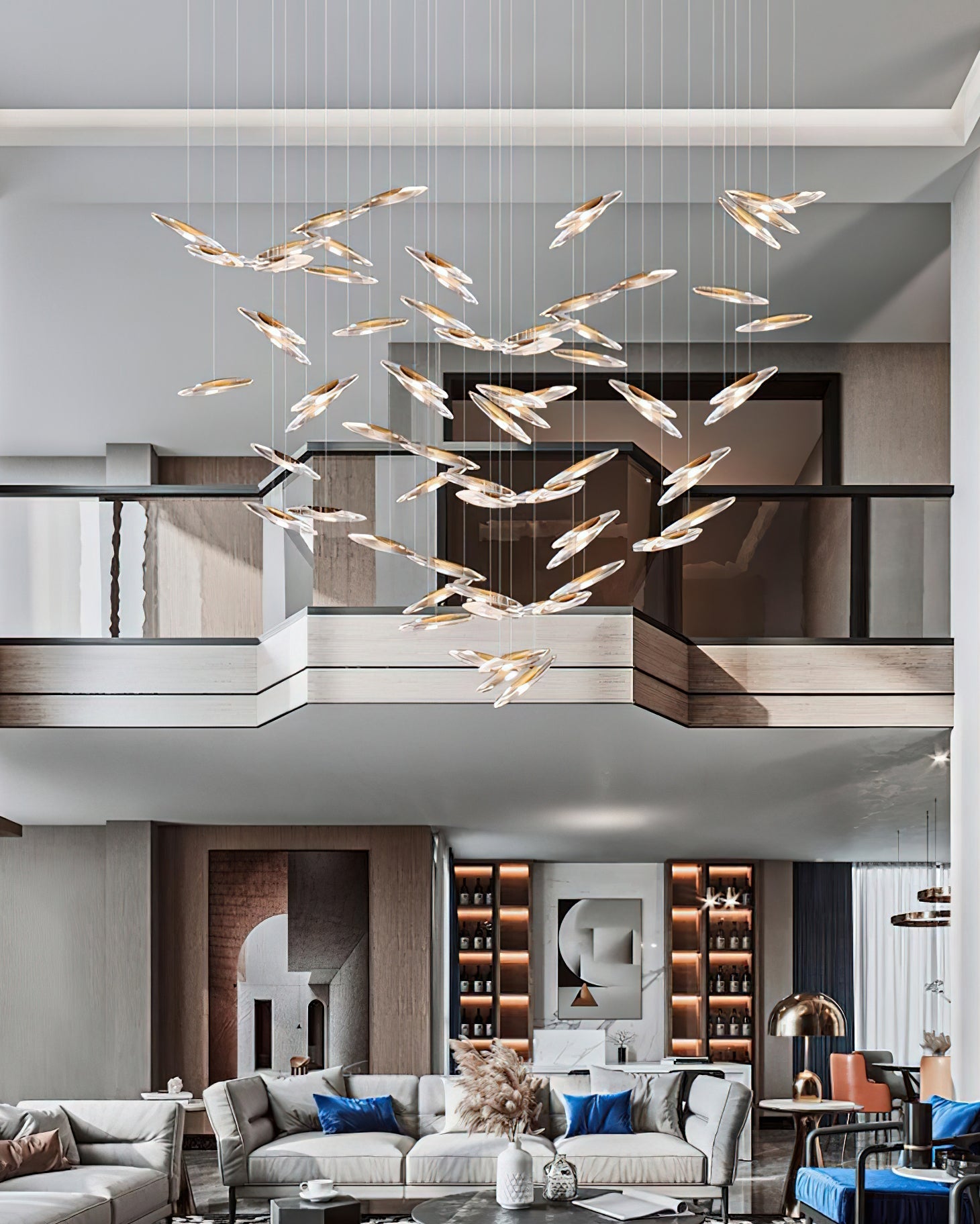 Moonlight Whispers Chandelier - Blowlighting