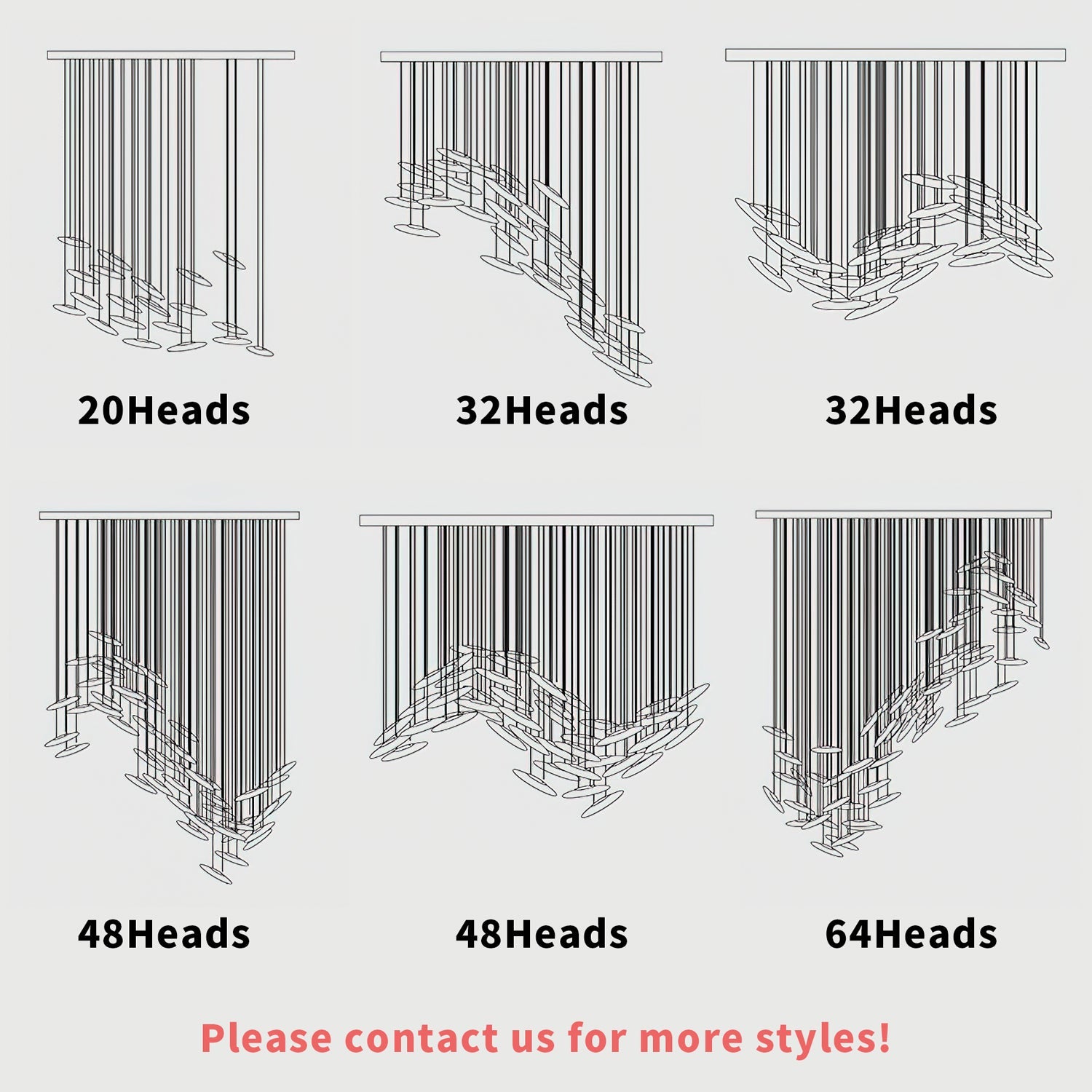 Moonlight Whispers Chandelier - Blowlighting