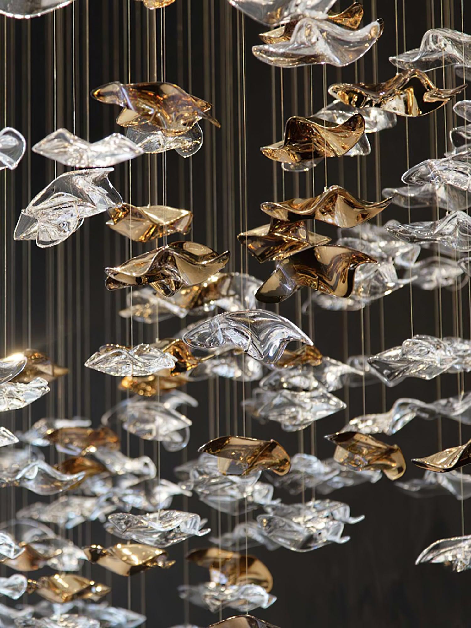 Cezorisra Luxury Brass Linear Chandelier - Blowlighting