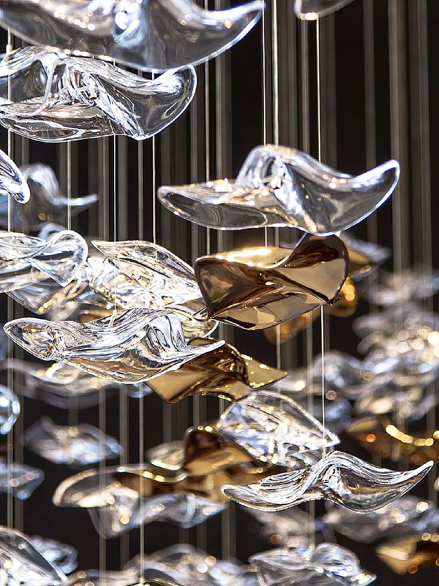 Cezorisra Luxury Brass Linear Chandelier - Blowlighting