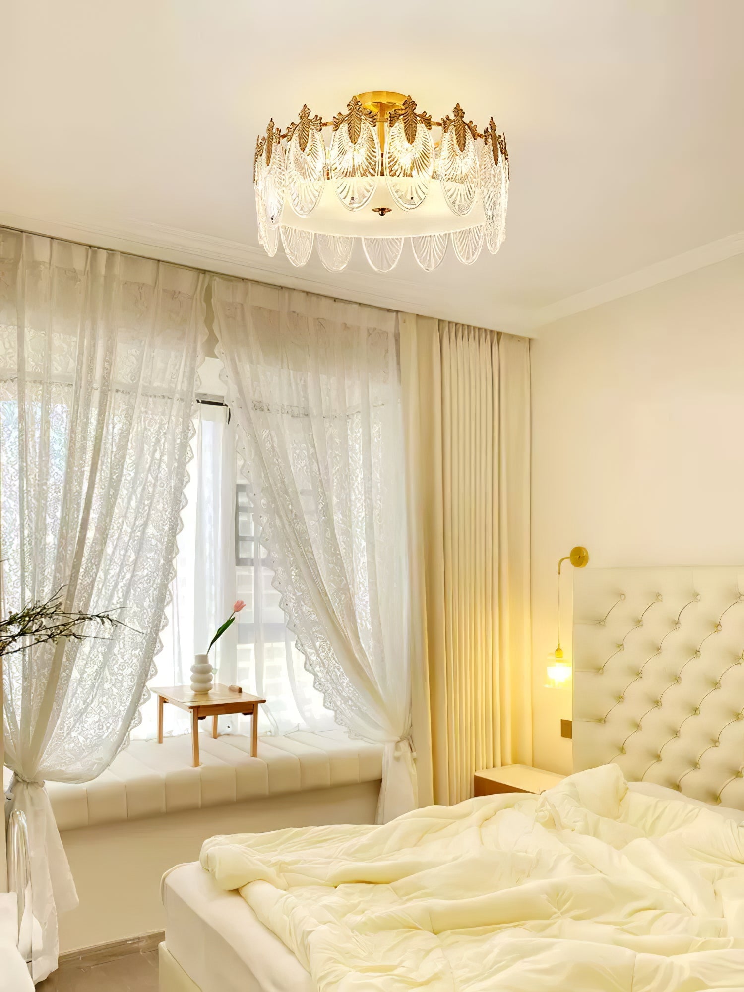 Decorative Pattern Glass Round Chandelier - Blowlighting