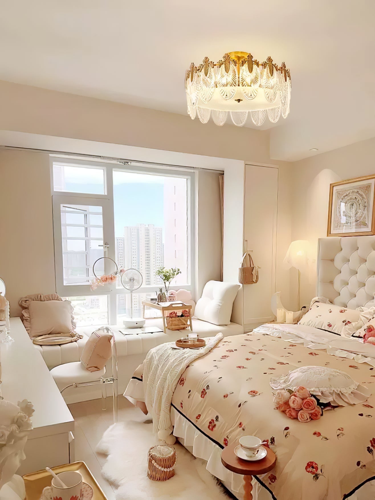 Decorative Pattern Glass Round Chandelier - Blowlighting