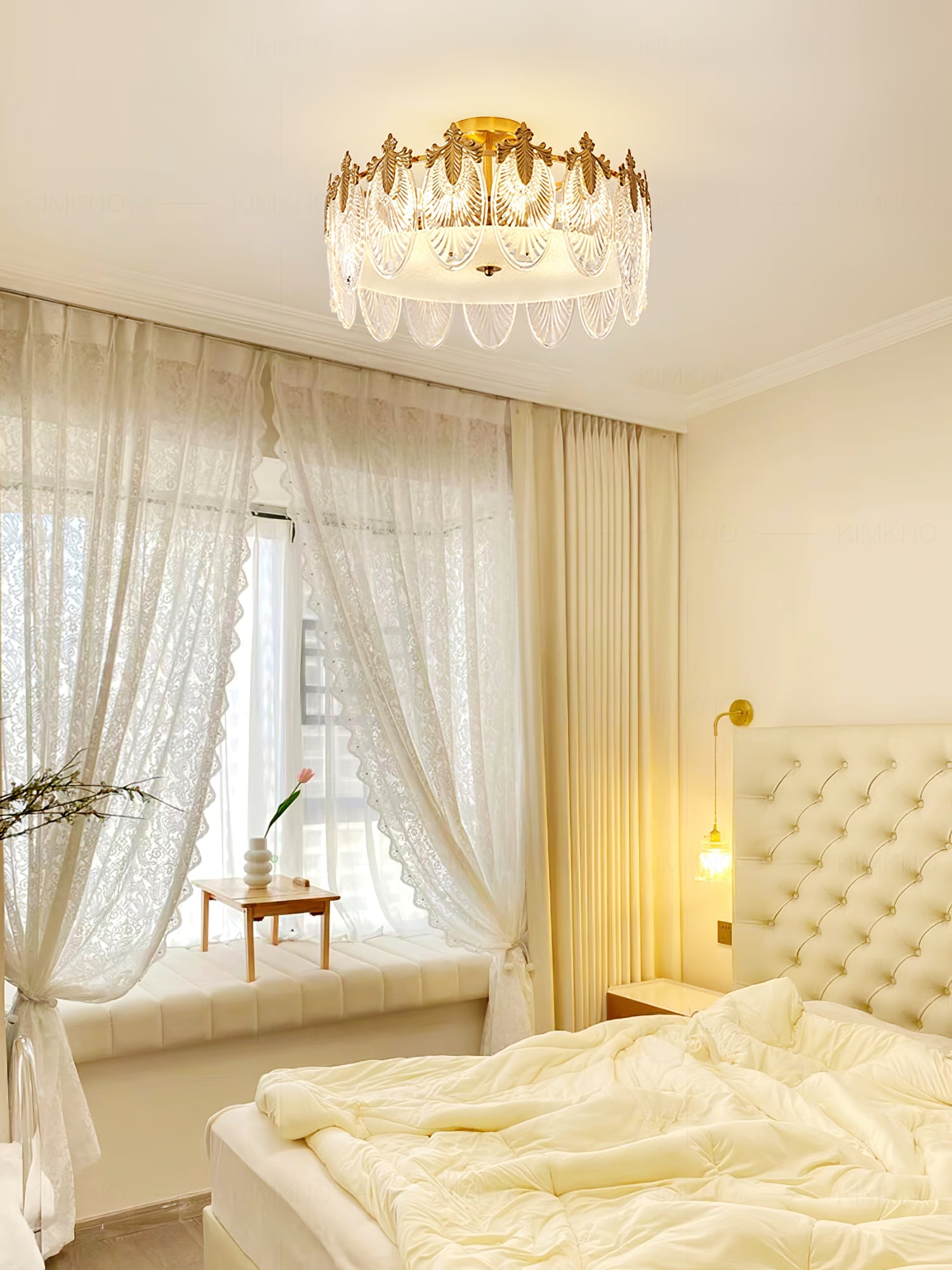 Decorative Pattern Glass Round Chandelier - Blowlighting