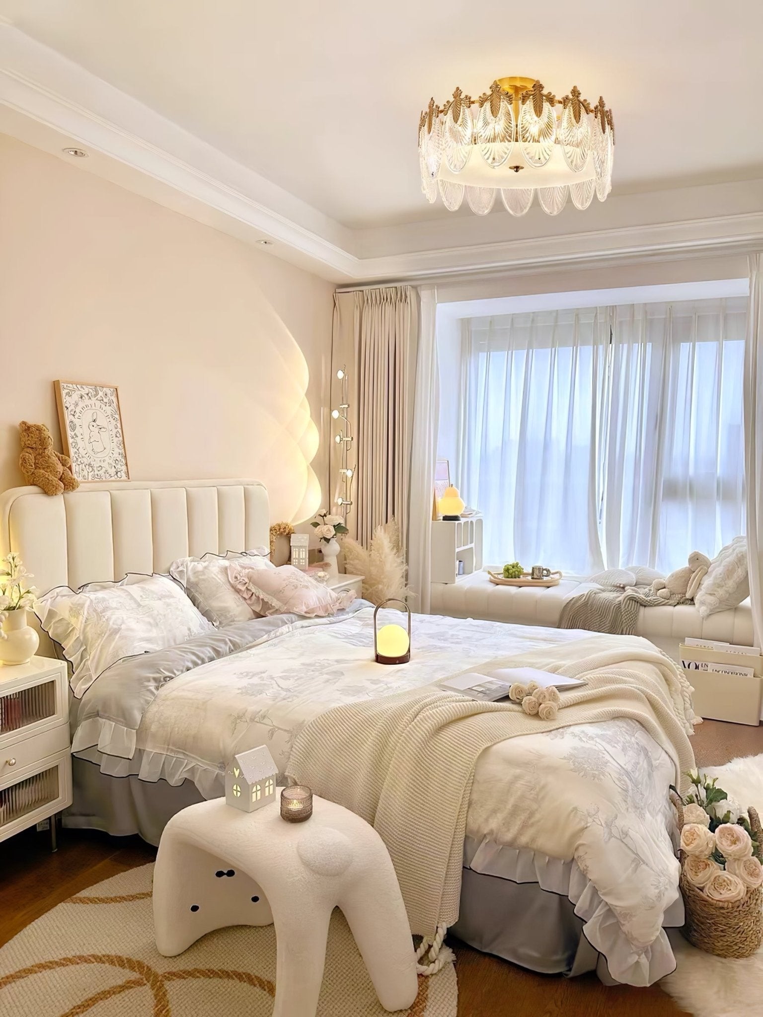 Decorative Pattern Glass Round Chandelier - Blowlighting