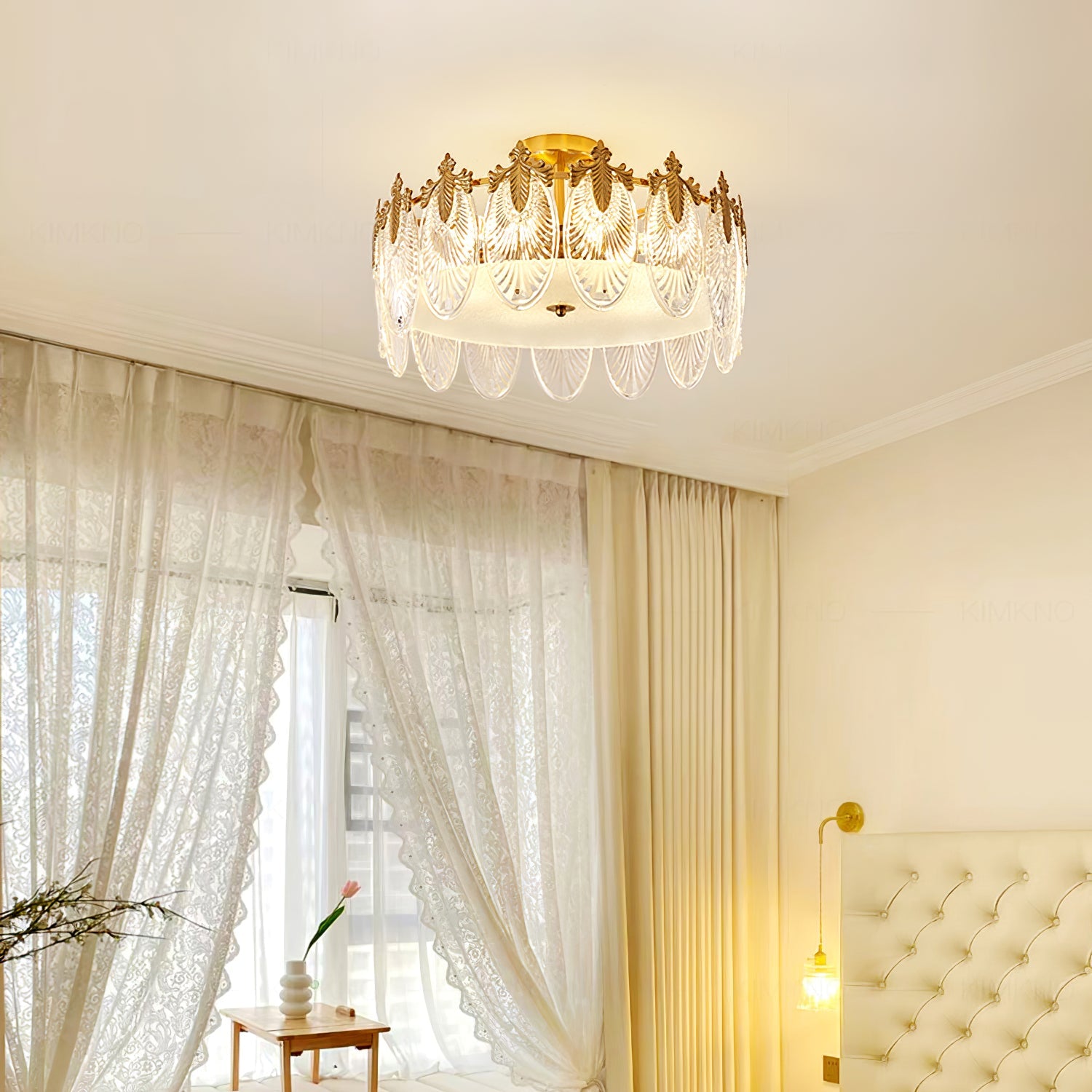 Decorative Pattern Glass Round Chandelier - Blowlighting