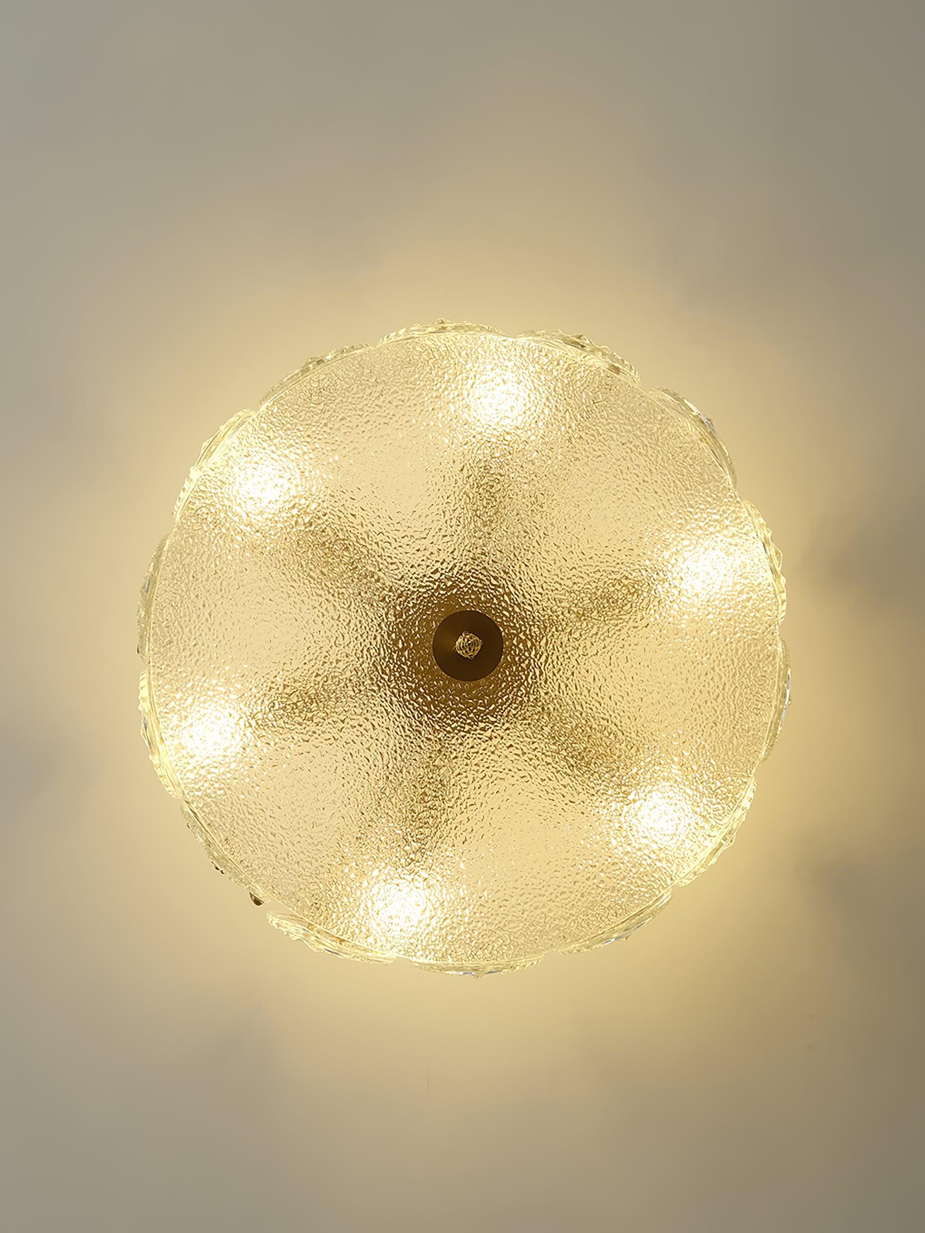 Decorative Pattern Glass Round Chandelier - Blowlighting