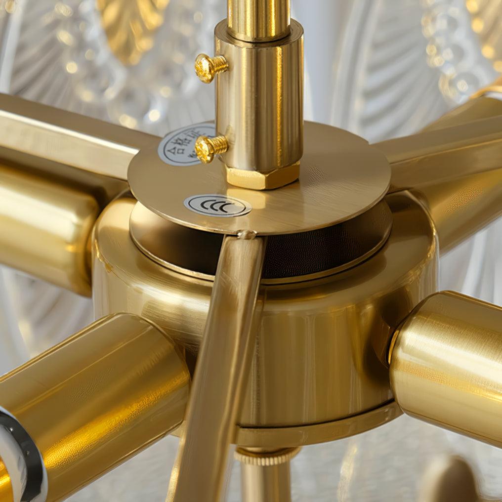 Decorative Pattern Glass Round Chandelier - Blowlighting