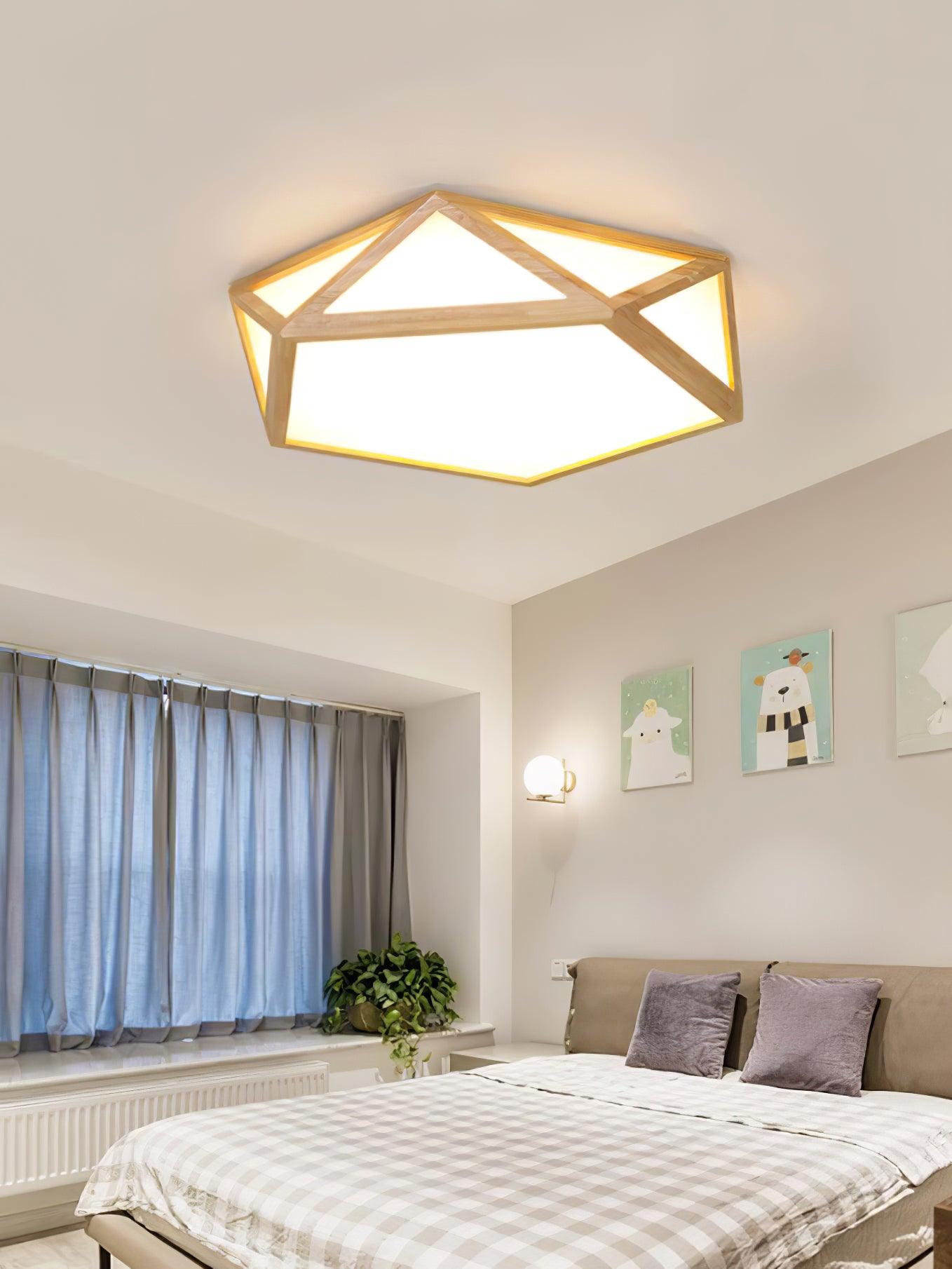 Diamond Wooden Ceiling Lamp - Blowlighting