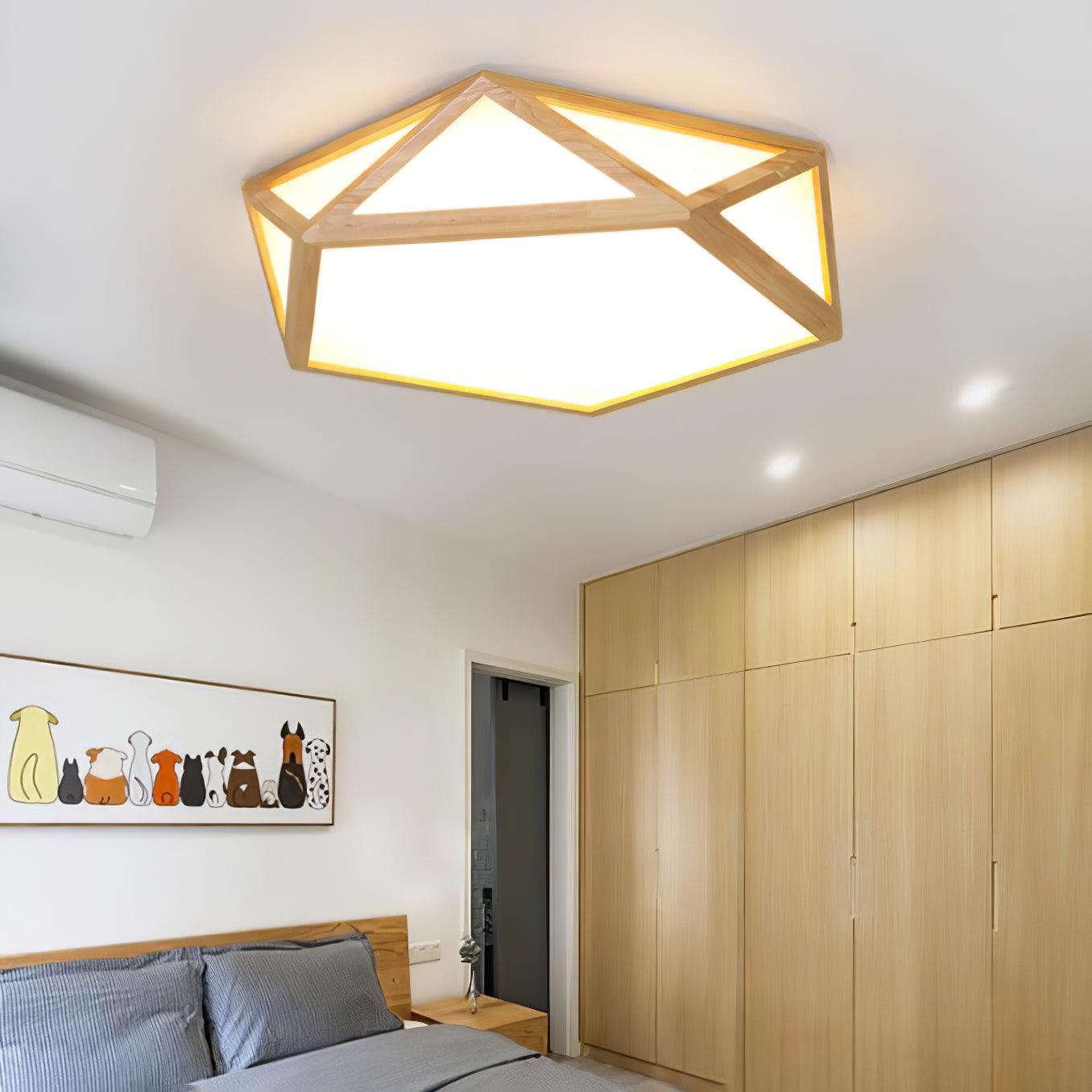 Diamond Wooden Ceiling Lamp - Blowlighting