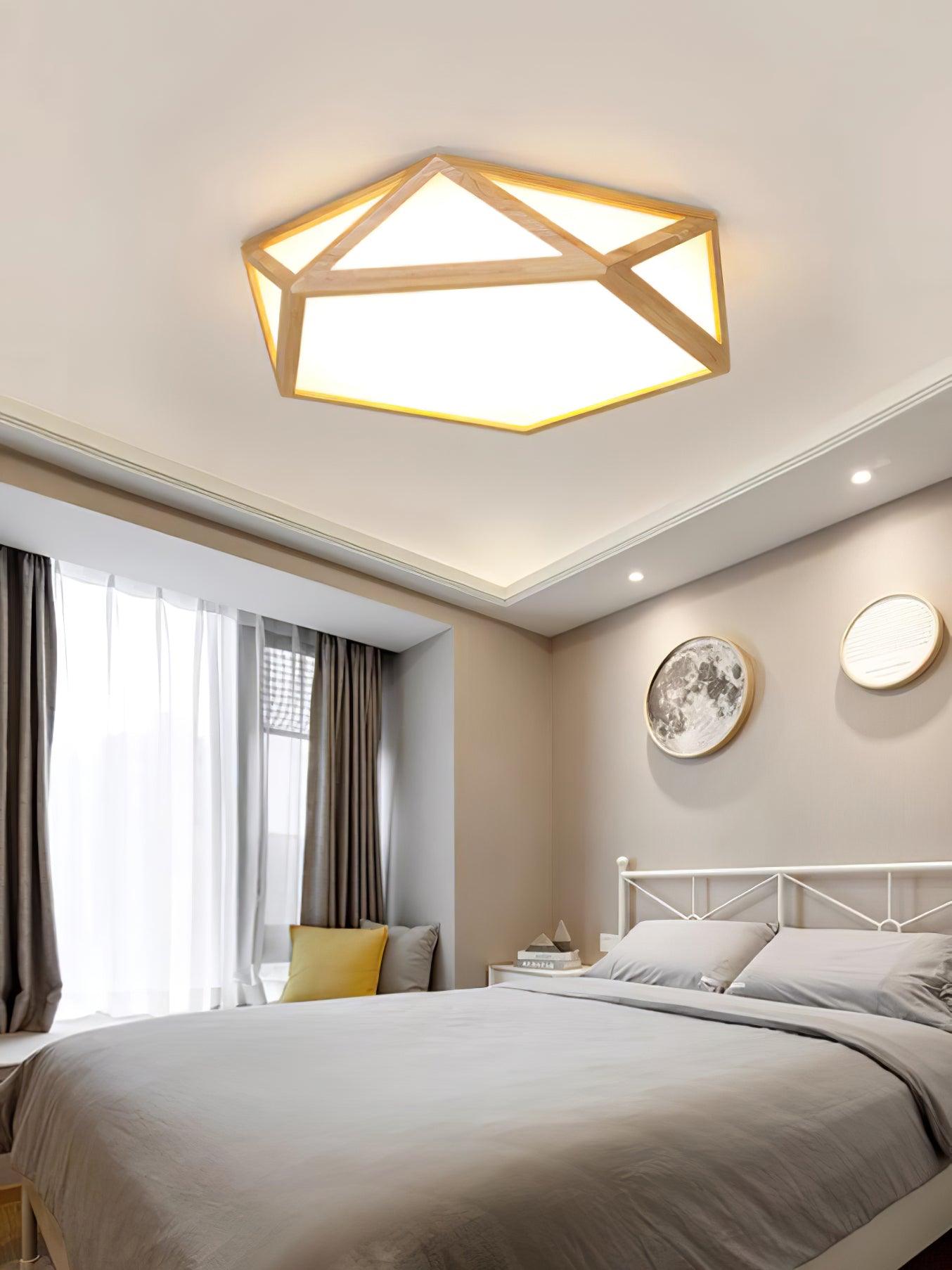 Diamond Wooden Ceiling Lamp - Blowlighting