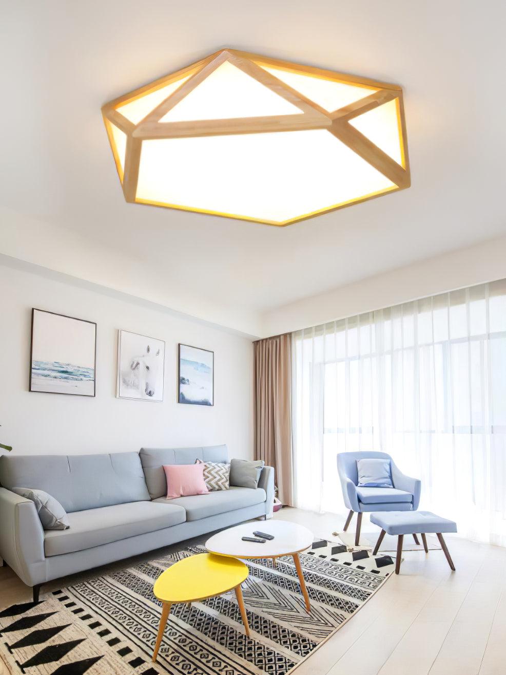 Diamond Wooden Ceiling Lamp - Blowlighting