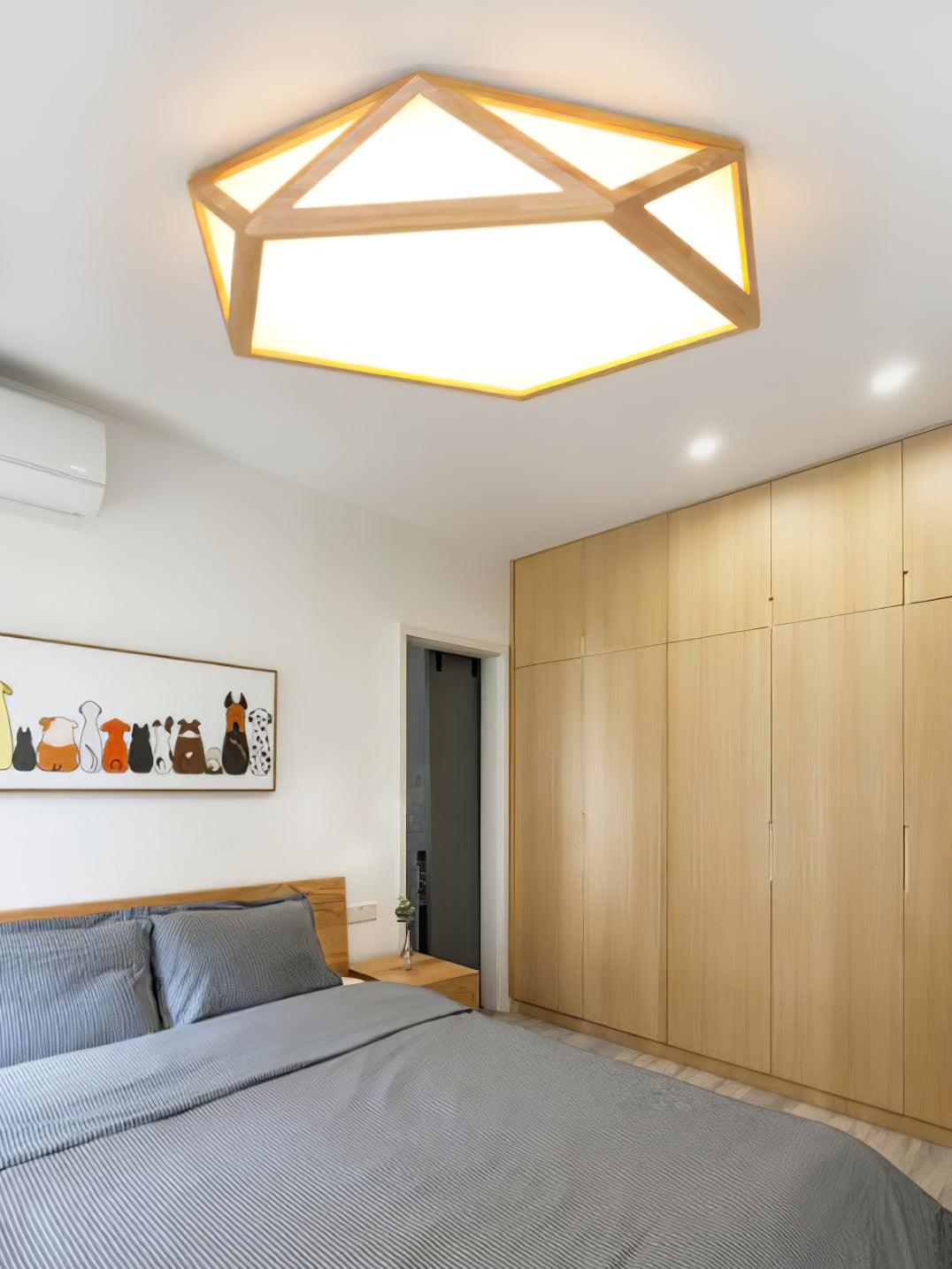 Diamond Wooden Ceiling Lamp - Blowlighting