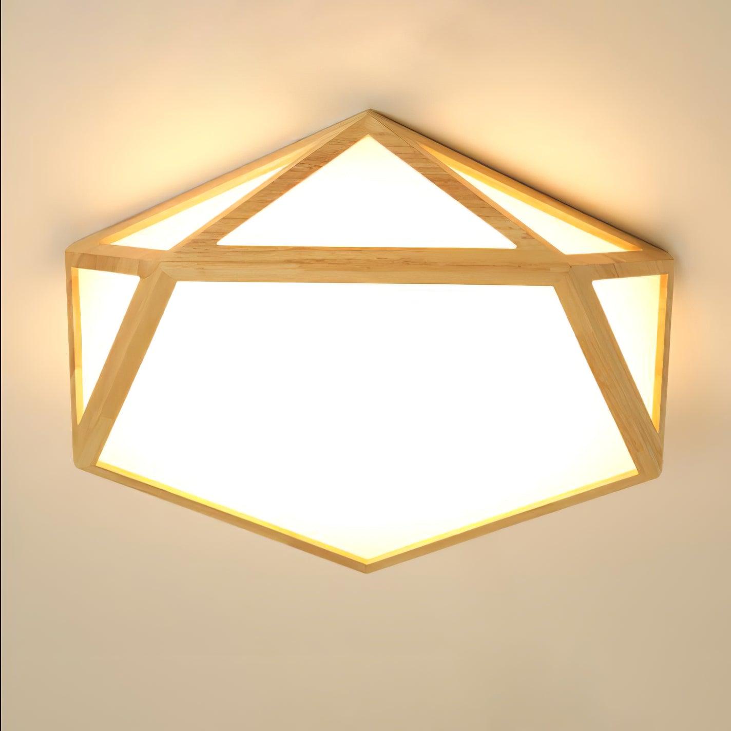 Diamond Wooden Ceiling Lamp - Blowlighting