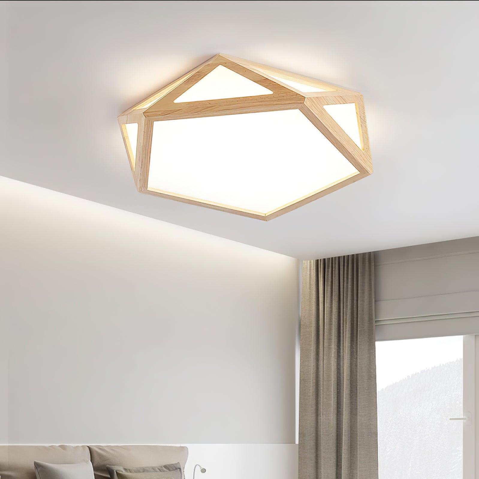 Diamond Wooden Ceiling Lamp - Blowlighting