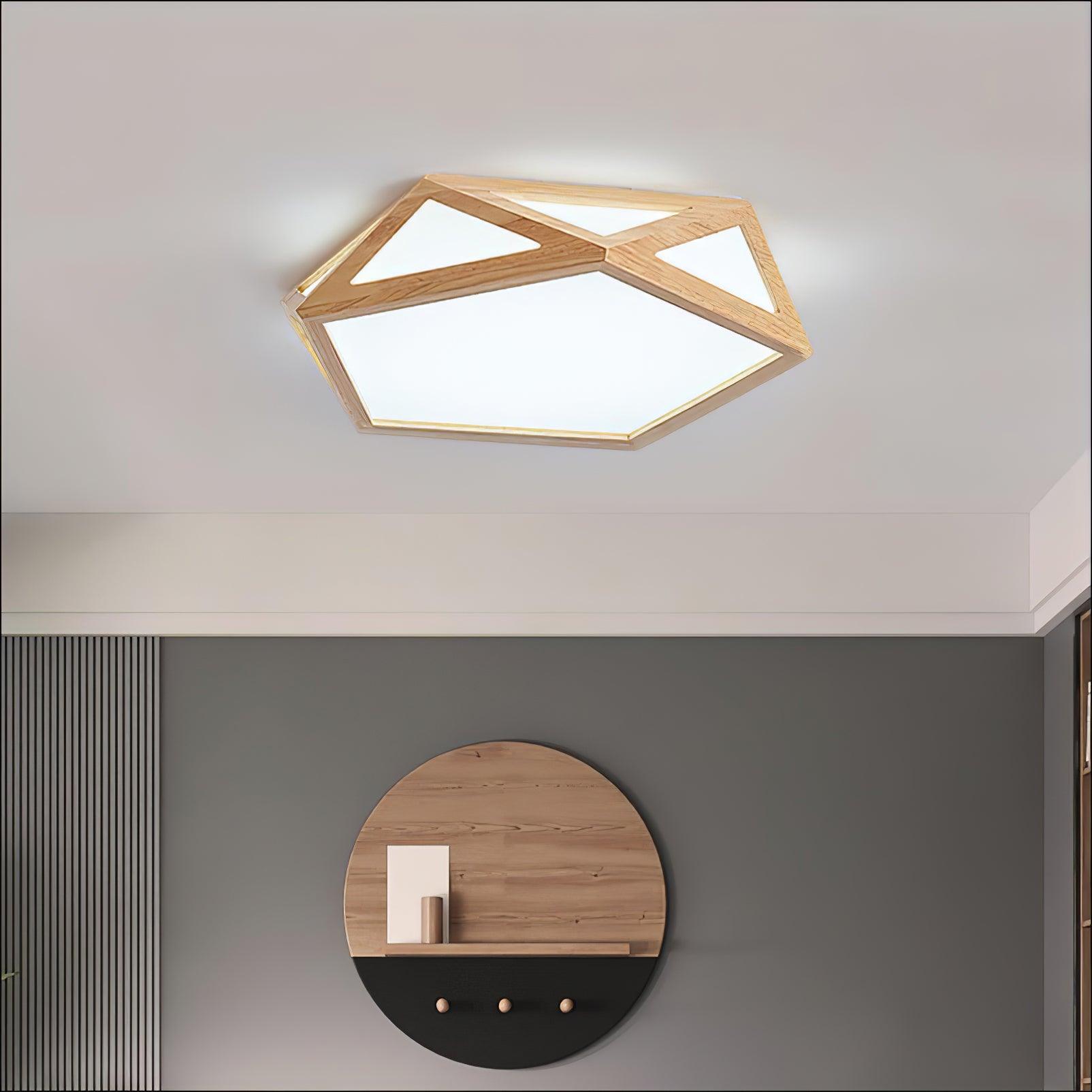 Diamond Wooden Ceiling Lamp - Blowlighting