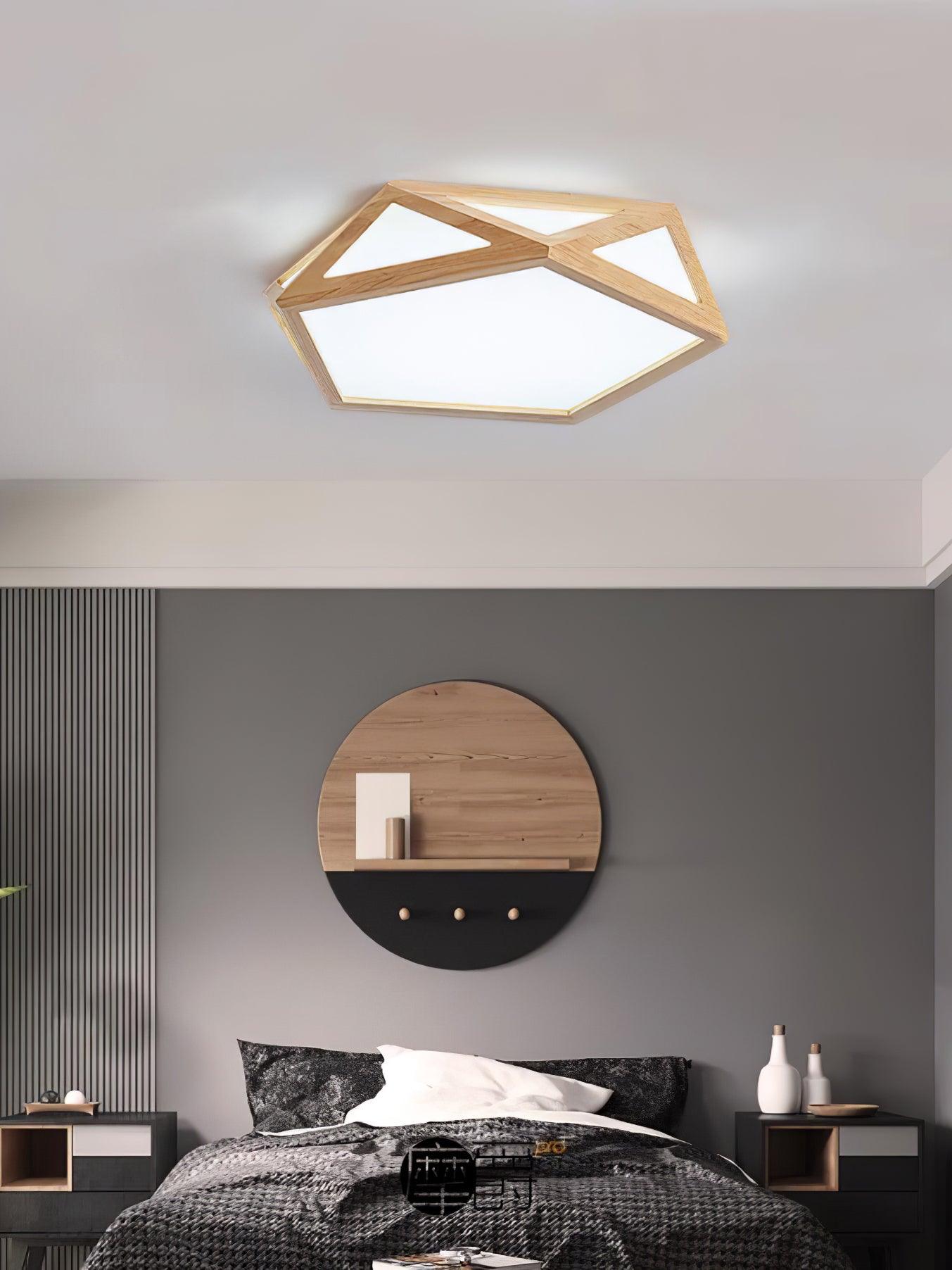 Diamond Wooden Ceiling Lamp - Blowlighting