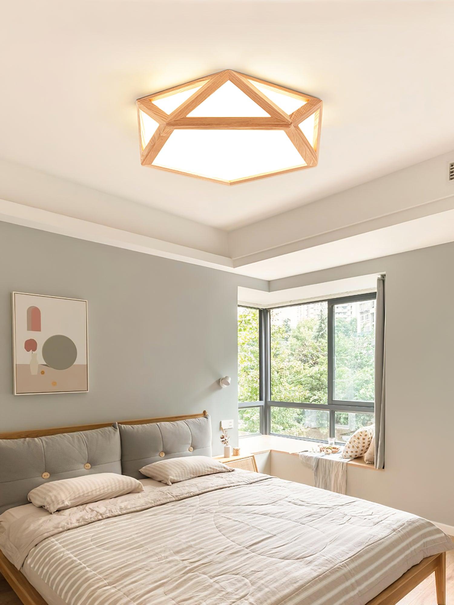 Diamond Wooden Ceiling Lamp - Blowlighting