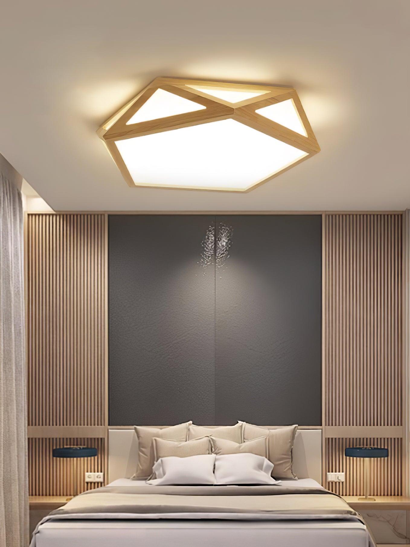 Diamond Wooden Ceiling Lamp - Blowlighting