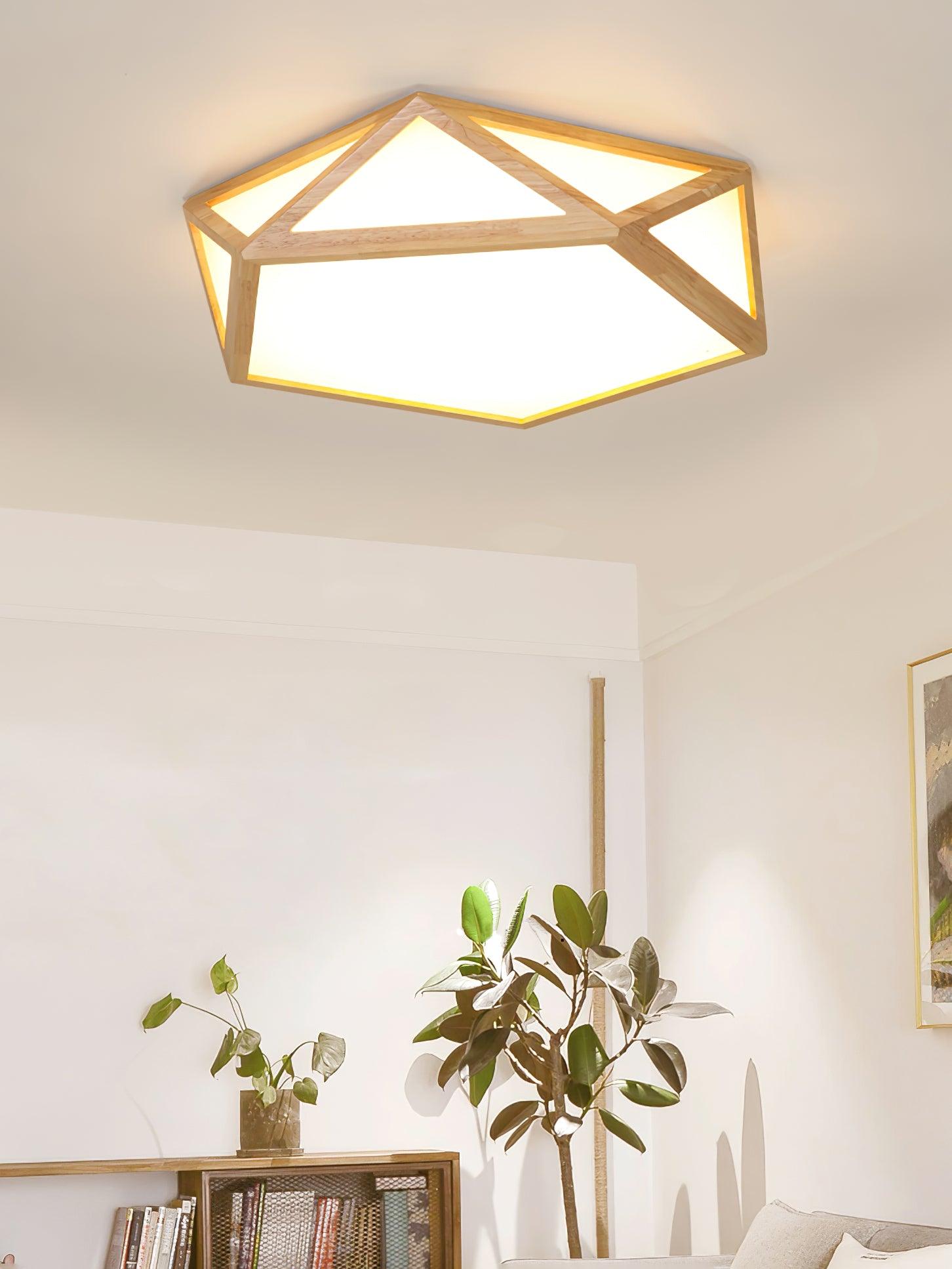 Diamond Wooden Ceiling Lamp - Blowlighting