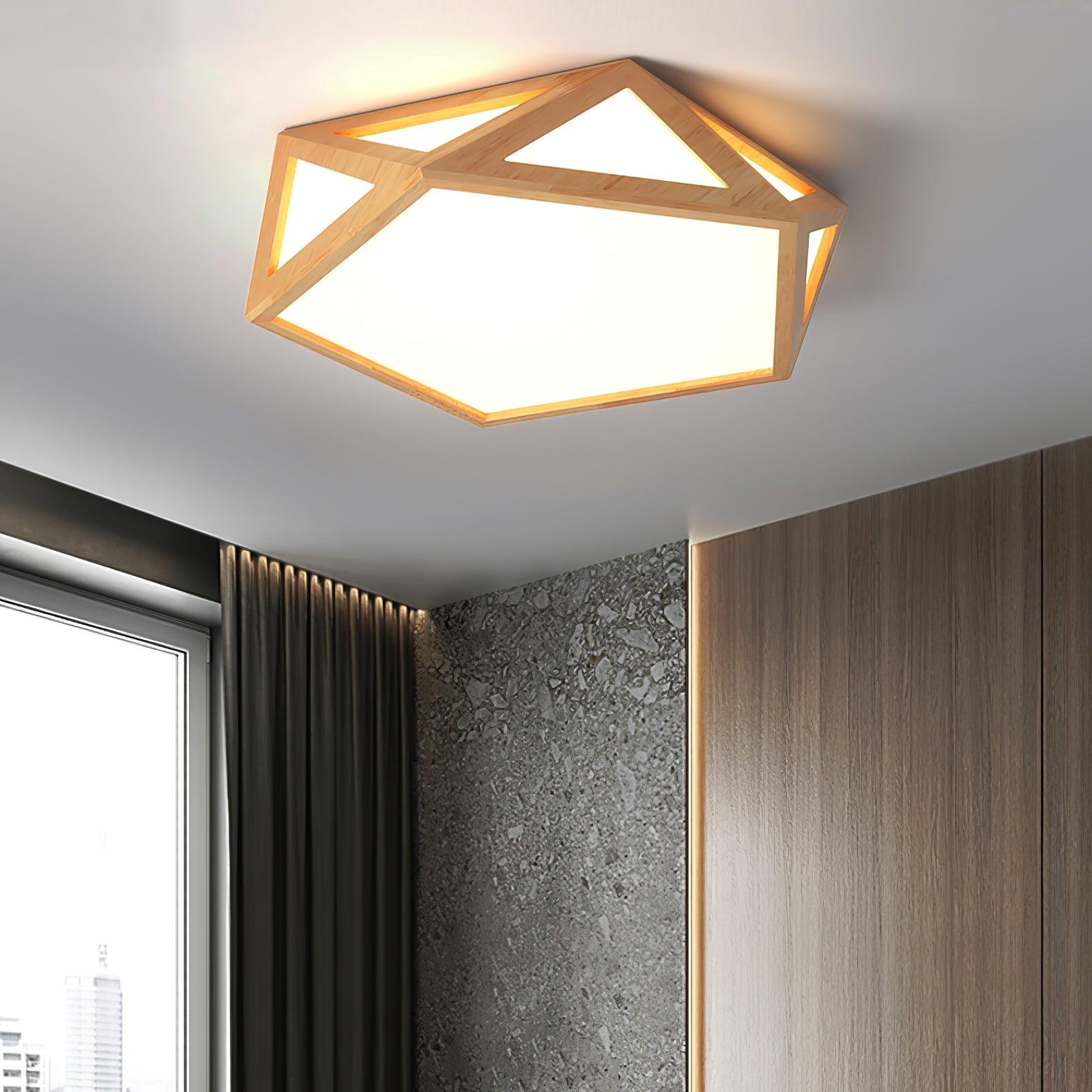 Diamond Wooden Ceiling Lamp - Blowlighting