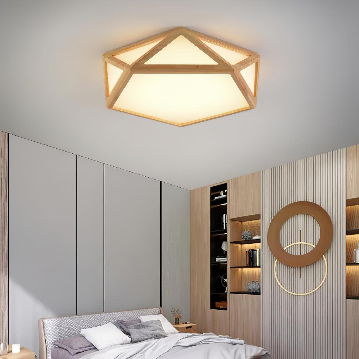 Diamond Wooden Ceiling Lamp - Blowlighting
