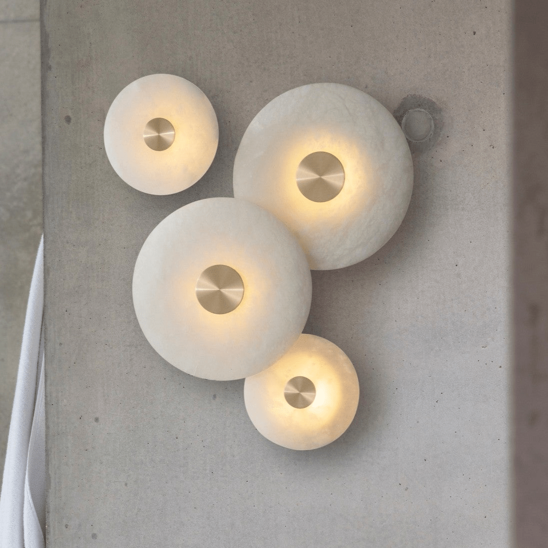 Selina Minimalist Alabaster Ceiling Light - Blowlighting