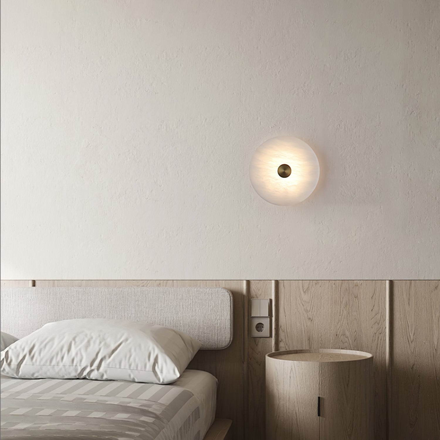 Selina Minimalist Alabaster Ceiling Light - Blowlighting
