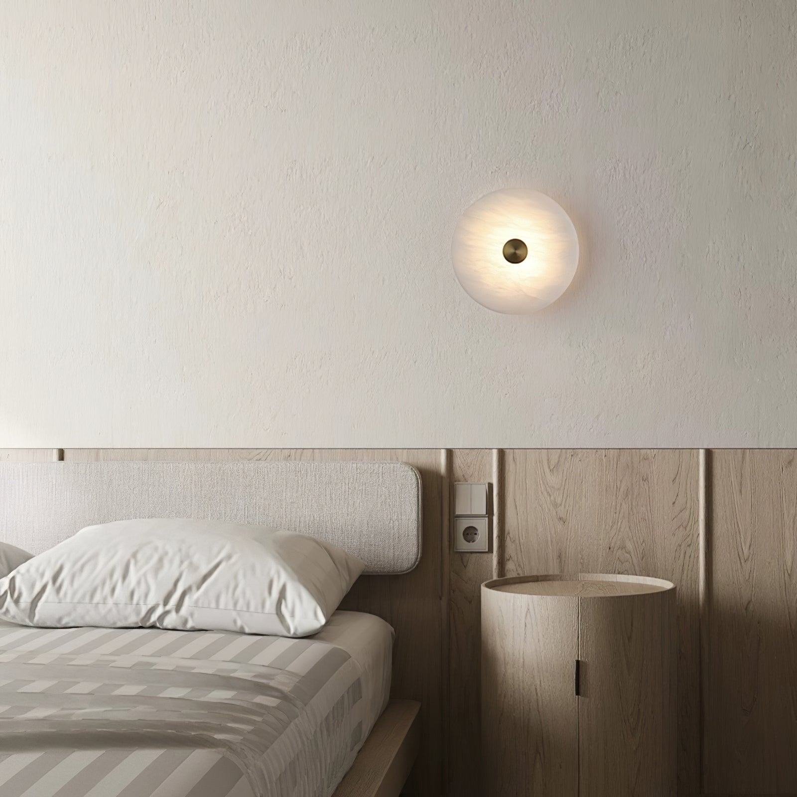 Selina Minimalist Alabaster Ceiling Light - Blowlighting
