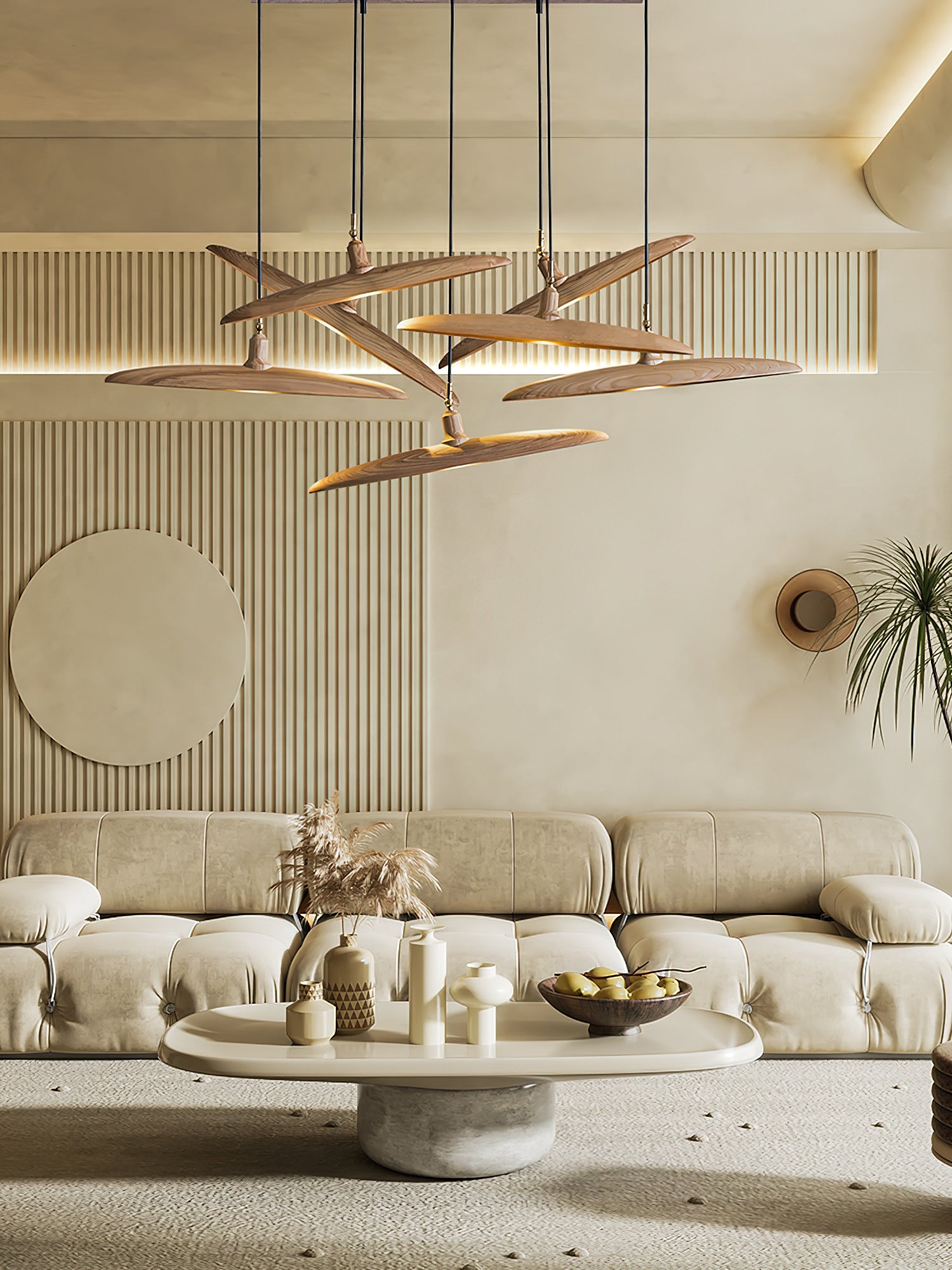 Zelirira Blade Wood Pendant Light - Blowlighting