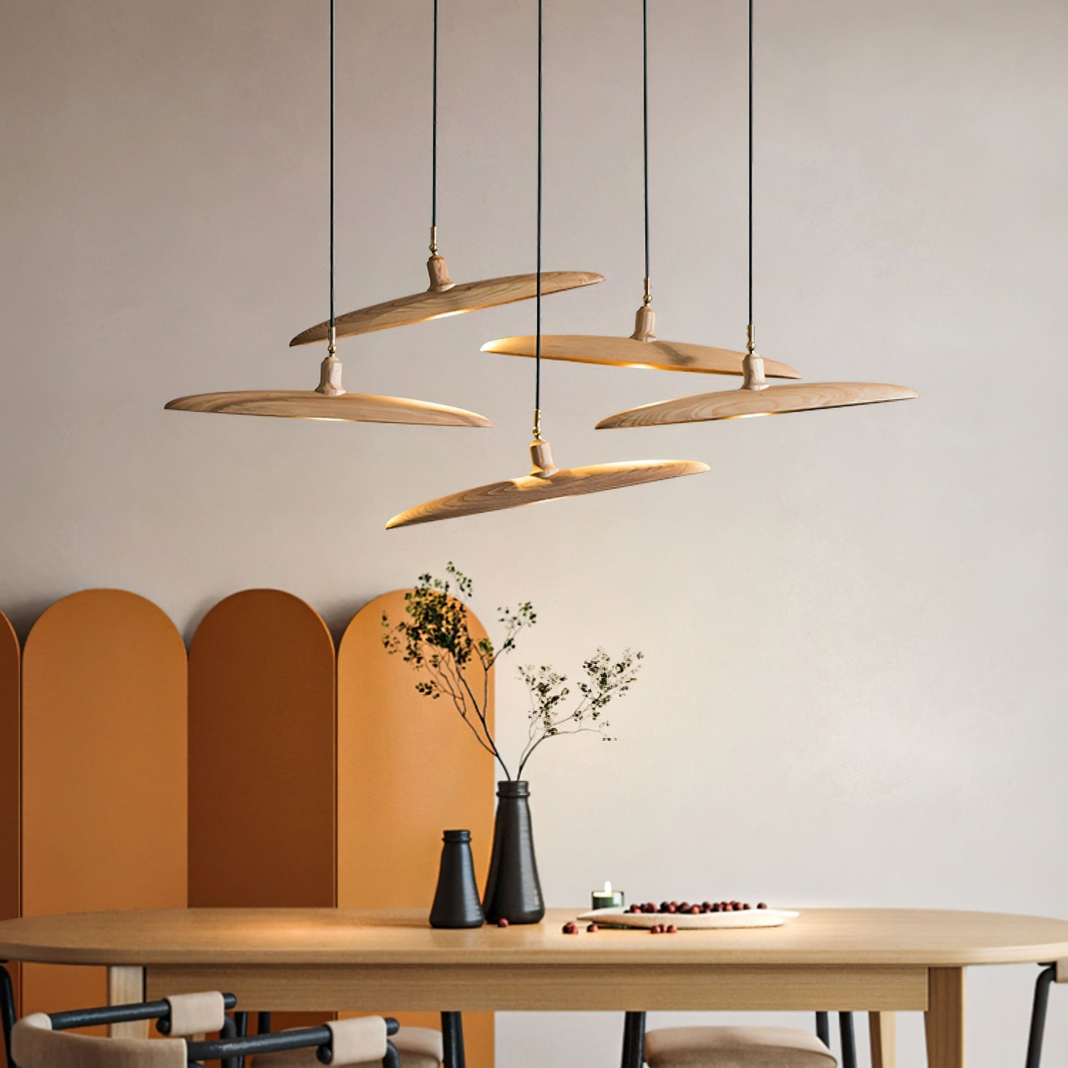 Zelirira Blade Wood Pendant Light - Blowlighting