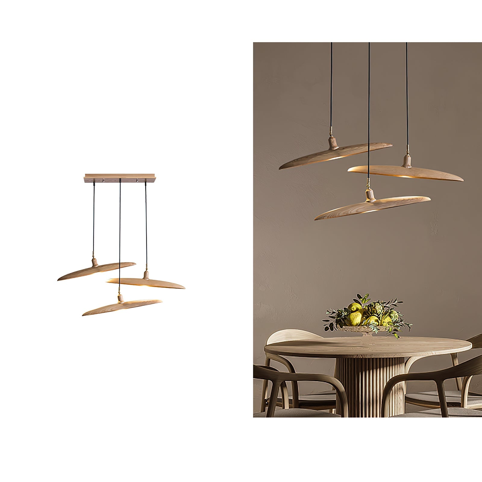 Zelirira Blade Wood Pendant Light - Blowlighting