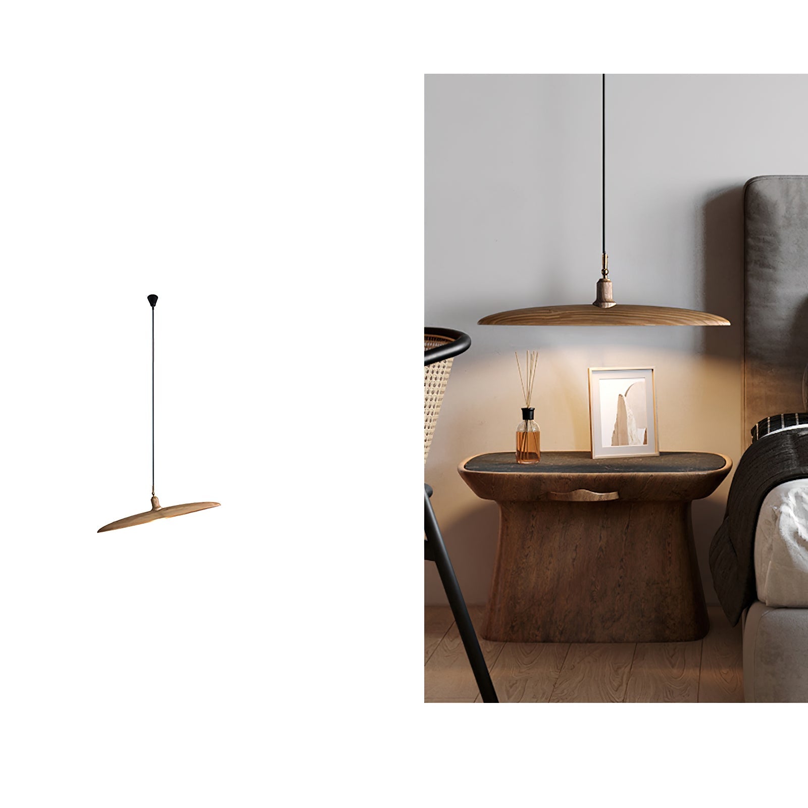 Zelirira Blade Wood Pendant Light - Blowlighting