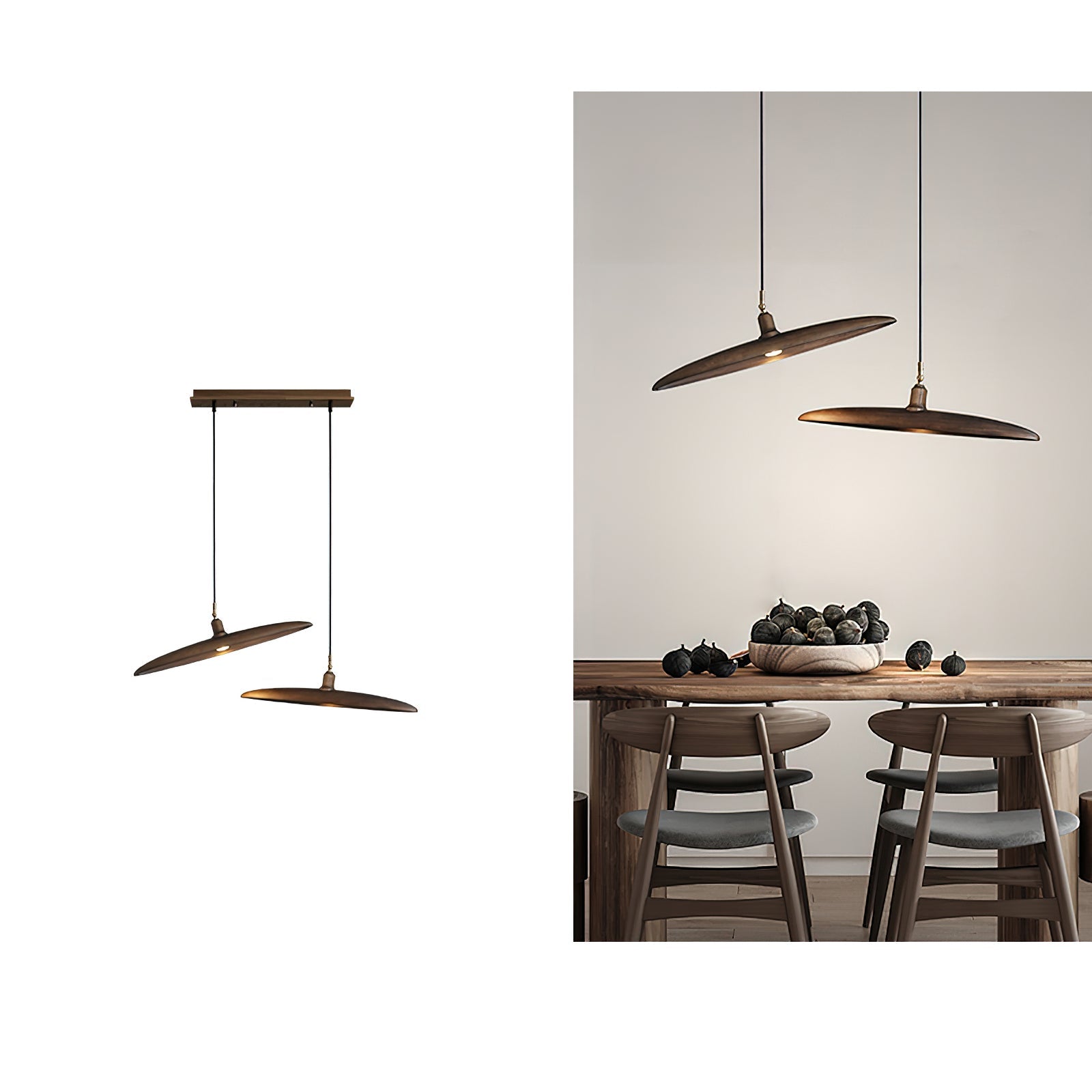 Zelirira Blade Wood Pendant Light - Blowlighting