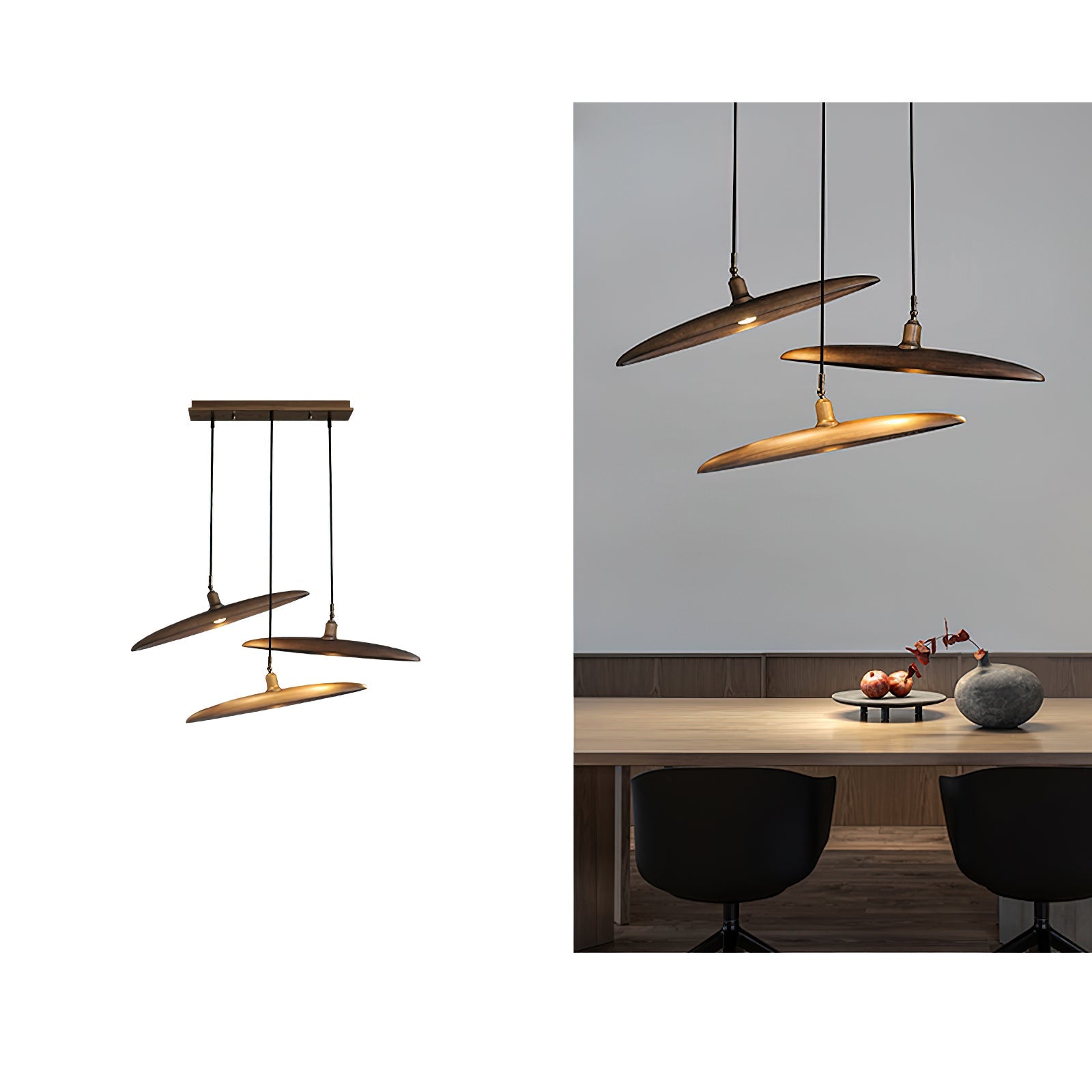 Zelirira Blade Wood Pendant Light - Blowlighting