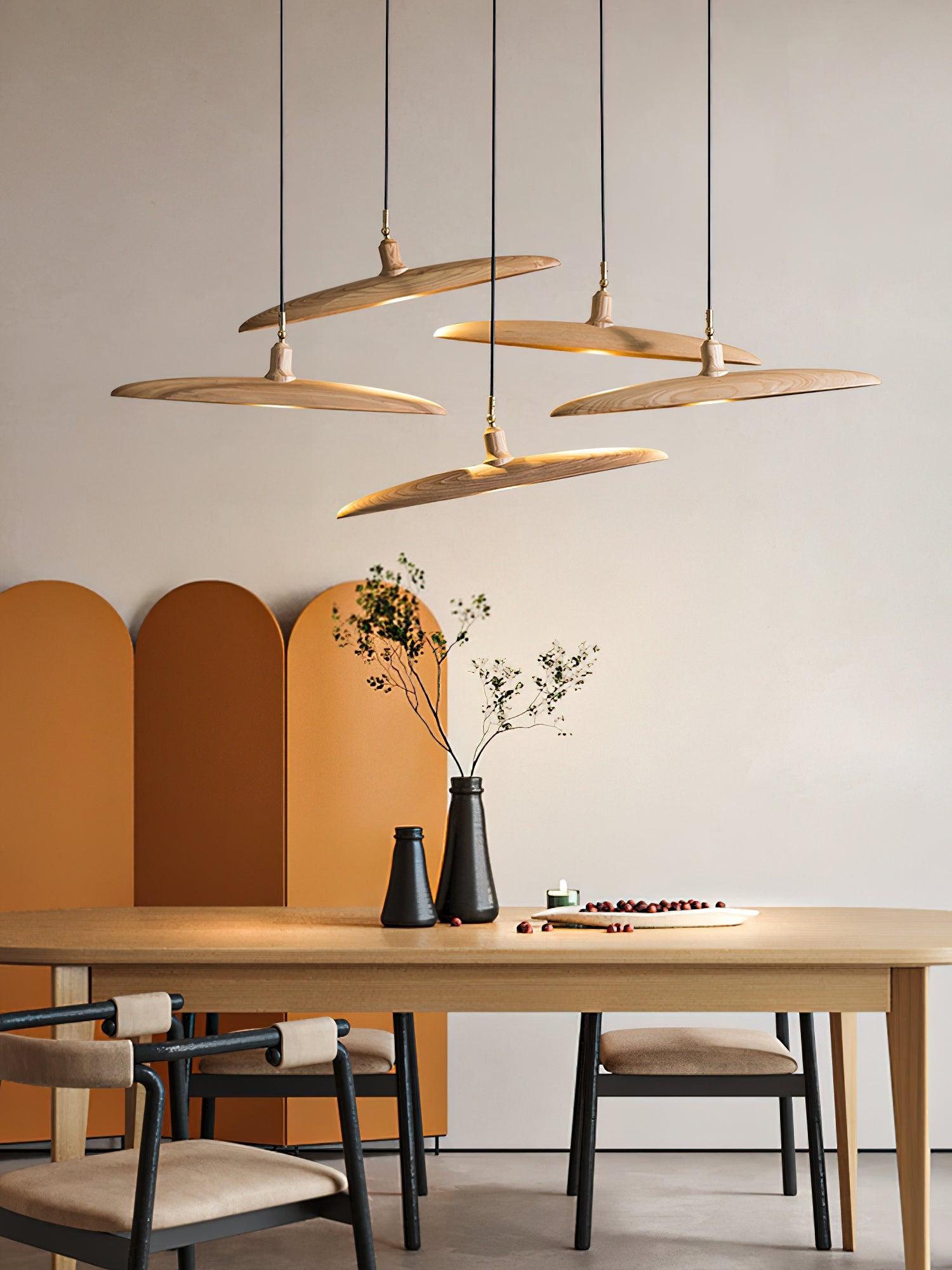 Zelirira Blade Wood Pendant Light - Blowlighting