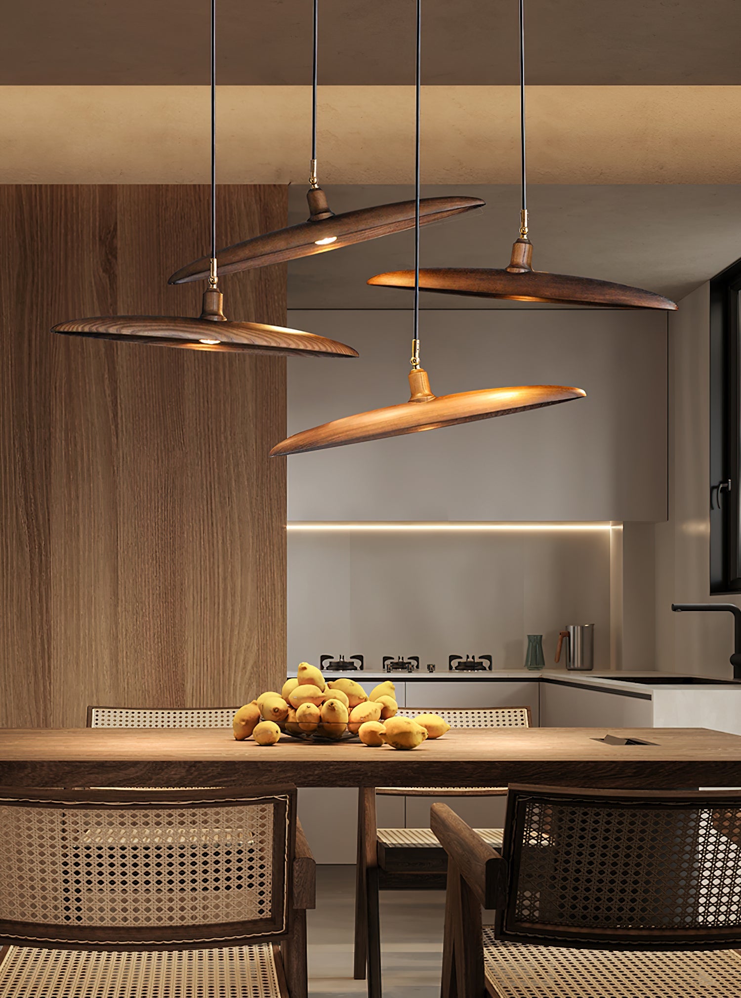 Zelirira Blade Wood Pendant Light - Blowlighting