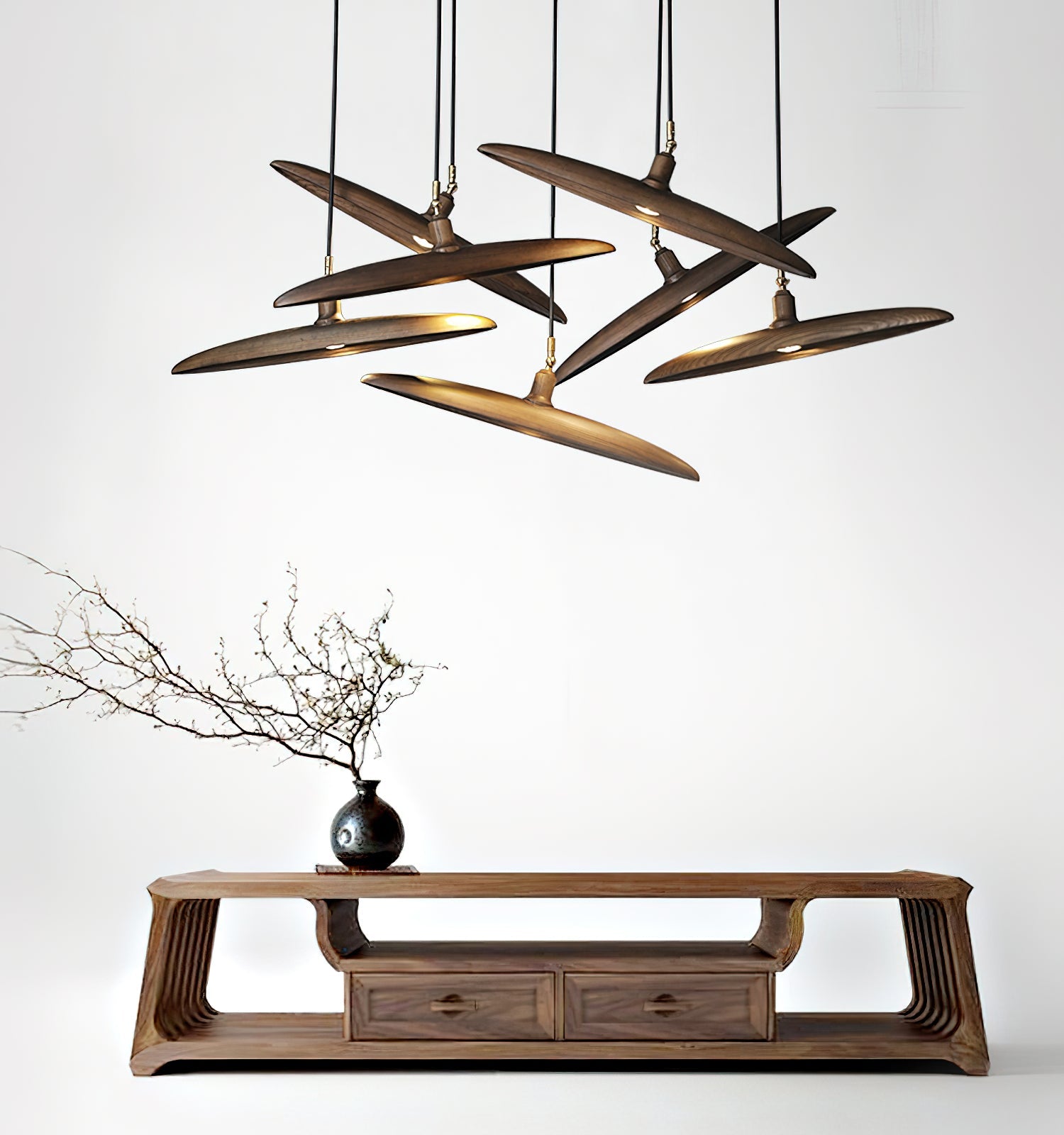 Zelirira Blade Wood Pendant Light - Blowlighting