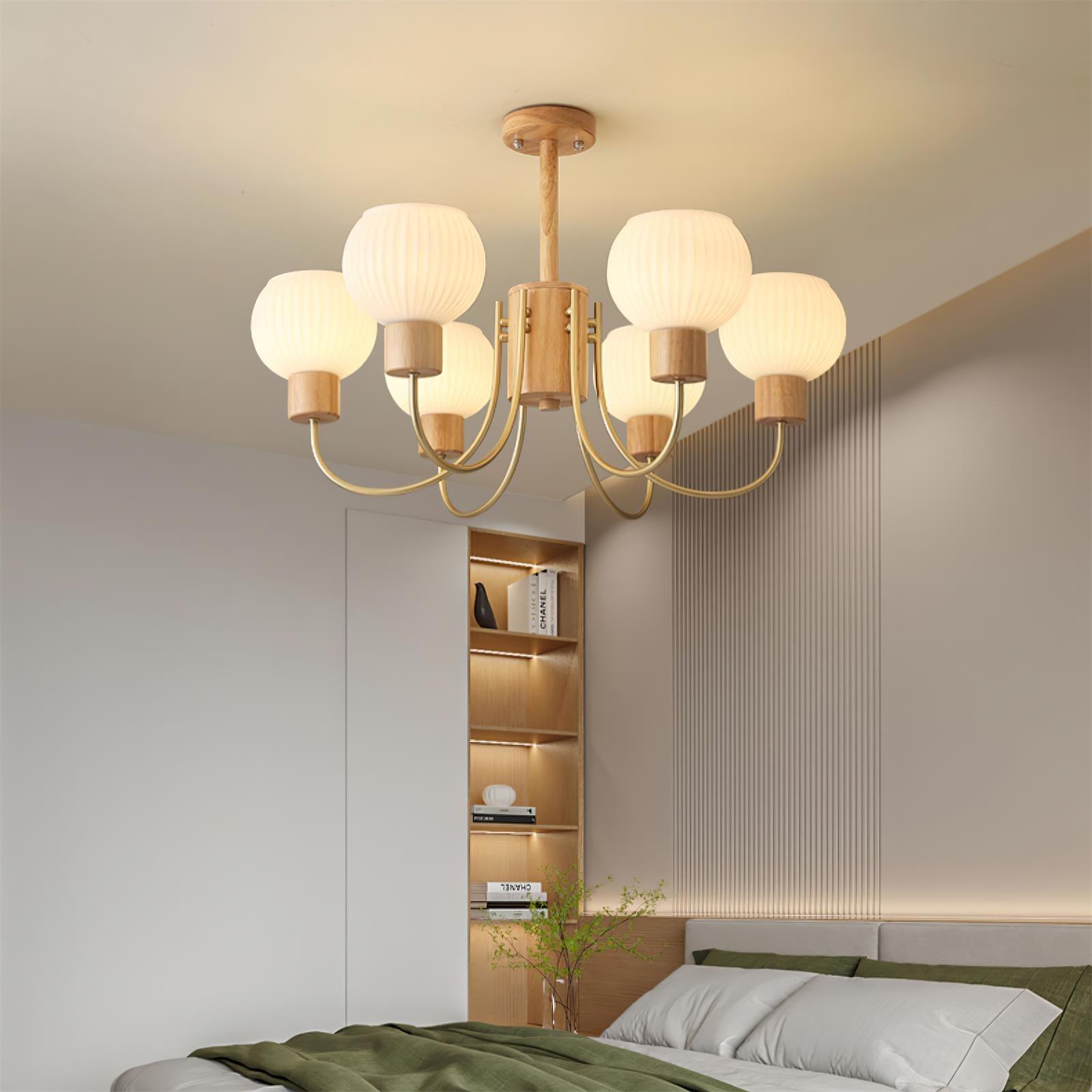 Donnelly Wooden Chandelier - Blowlighting