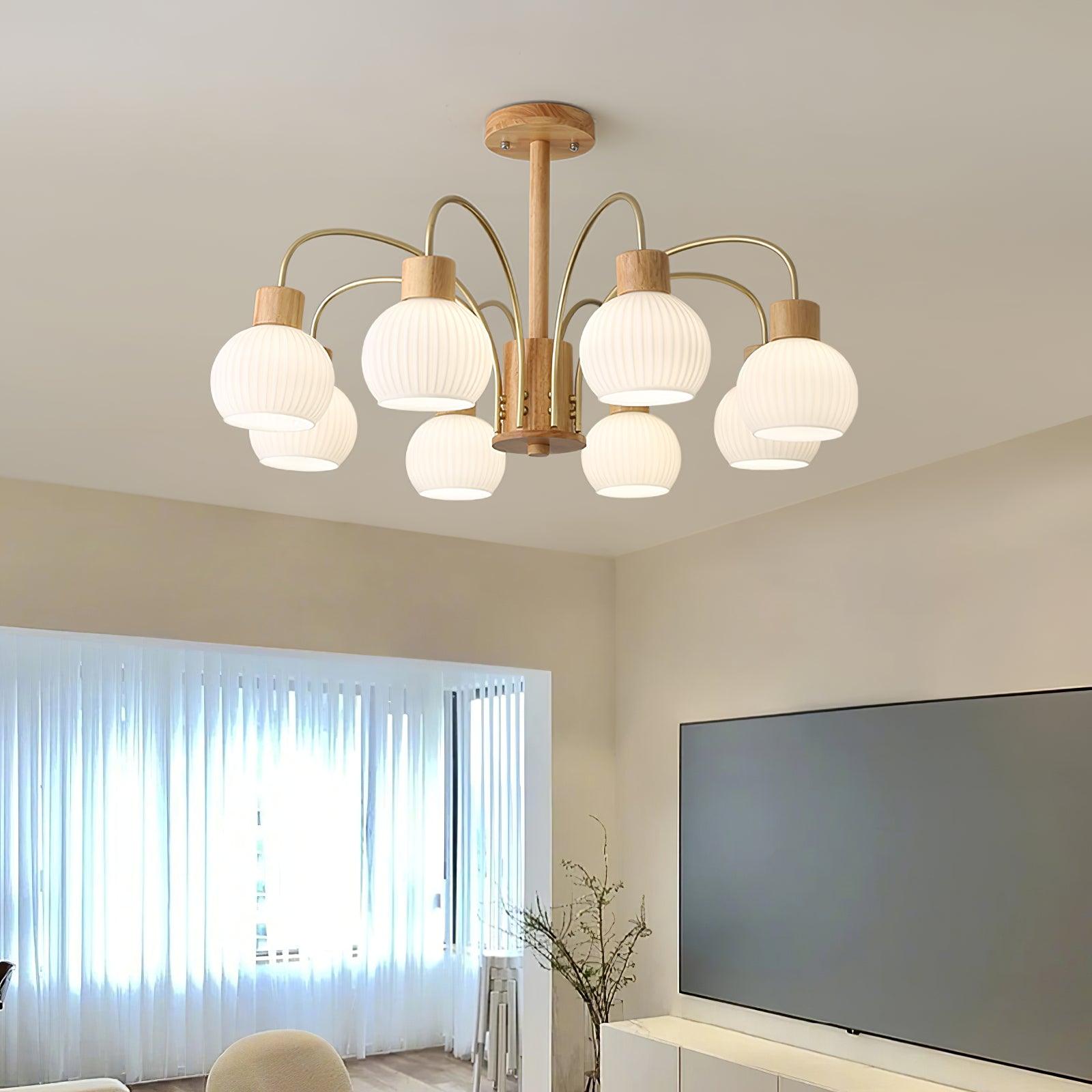 Donnelly Wooden Chandelier - Blowlighting