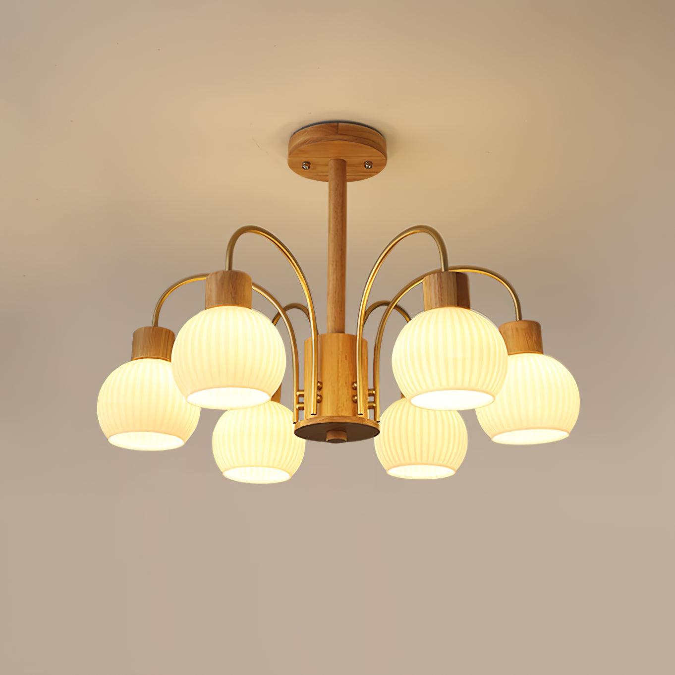 Donnelly Wooden Chandelier - Blowlighting