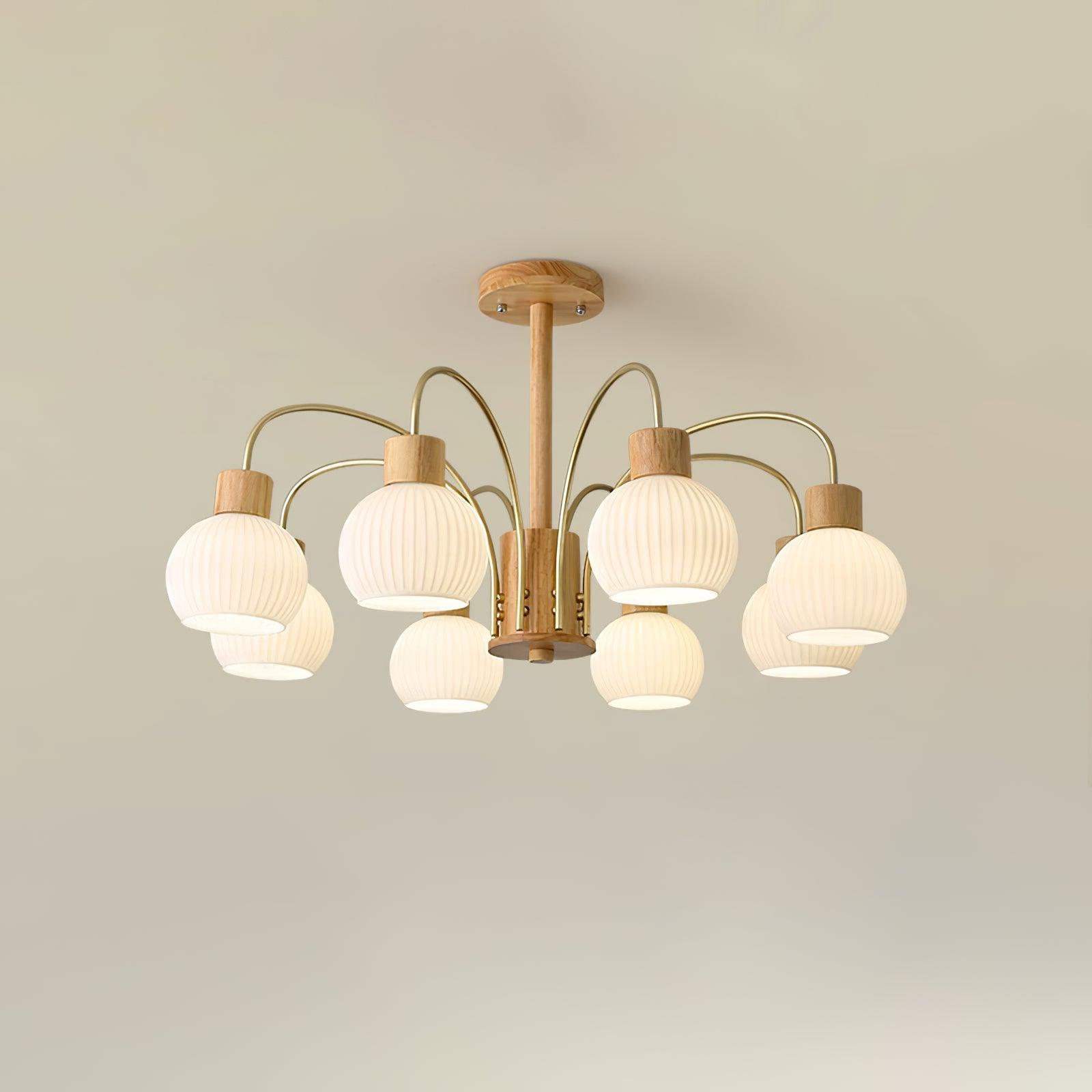 Donnelly Wooden Chandelier - Blowlighting