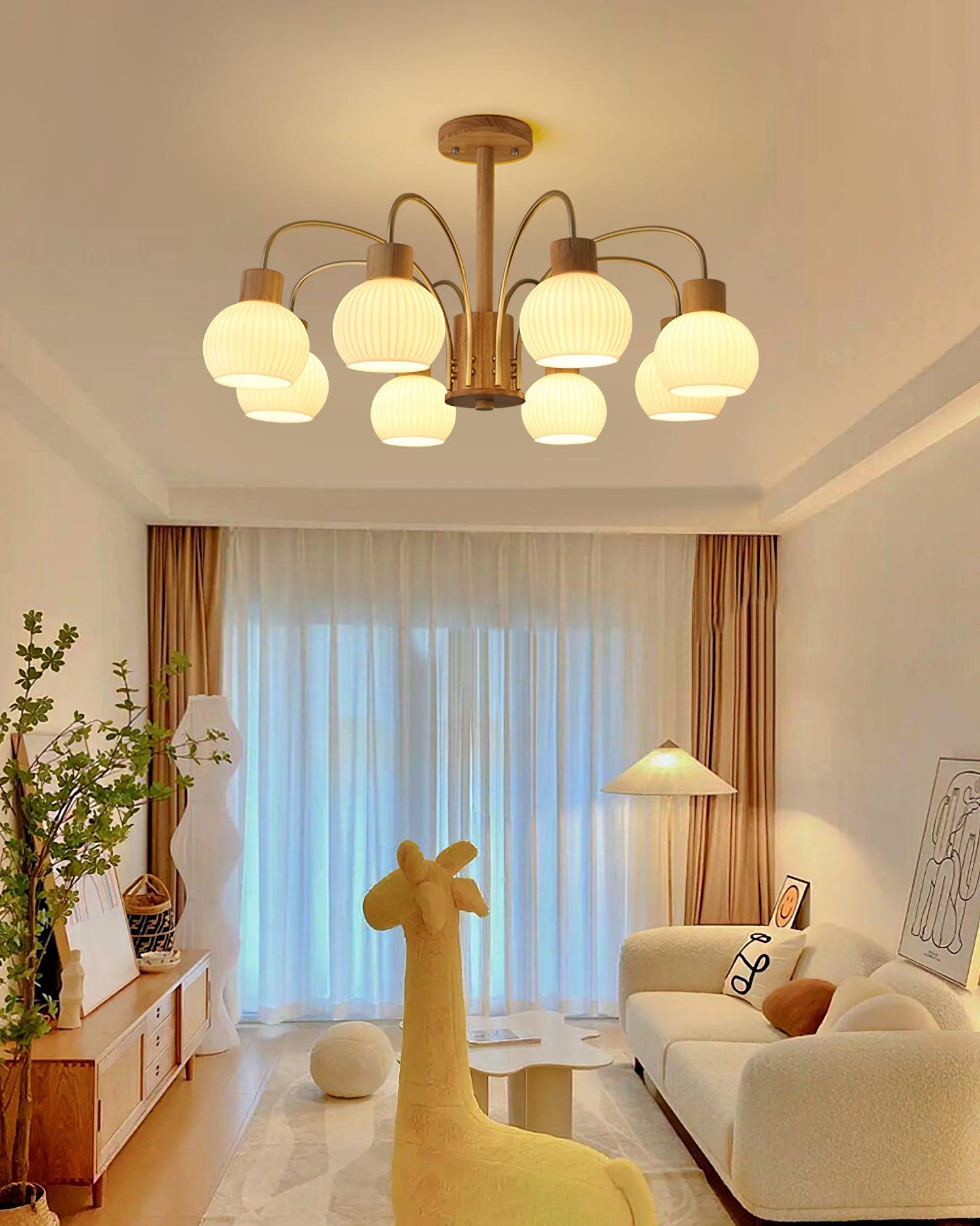 Donnelly Wooden Chandelier - Blowlighting