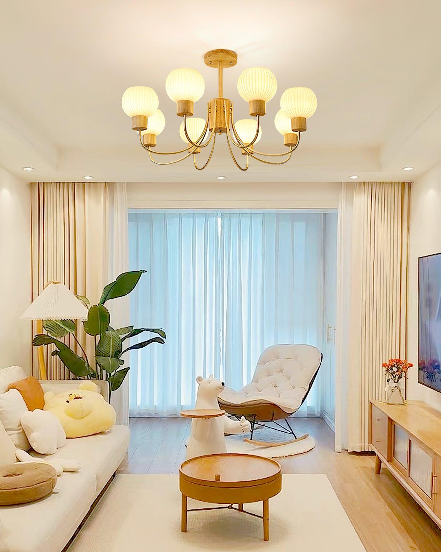 Donnelly Wooden Chandelier - Blowlighting