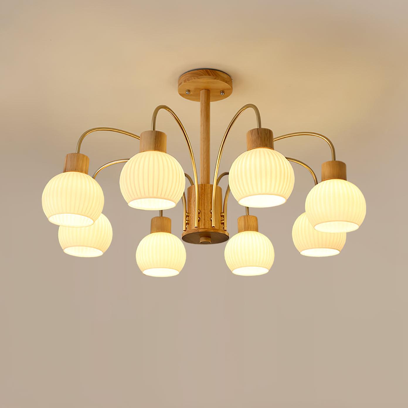 Donnelly Wooden Chandelier - Blowlighting
