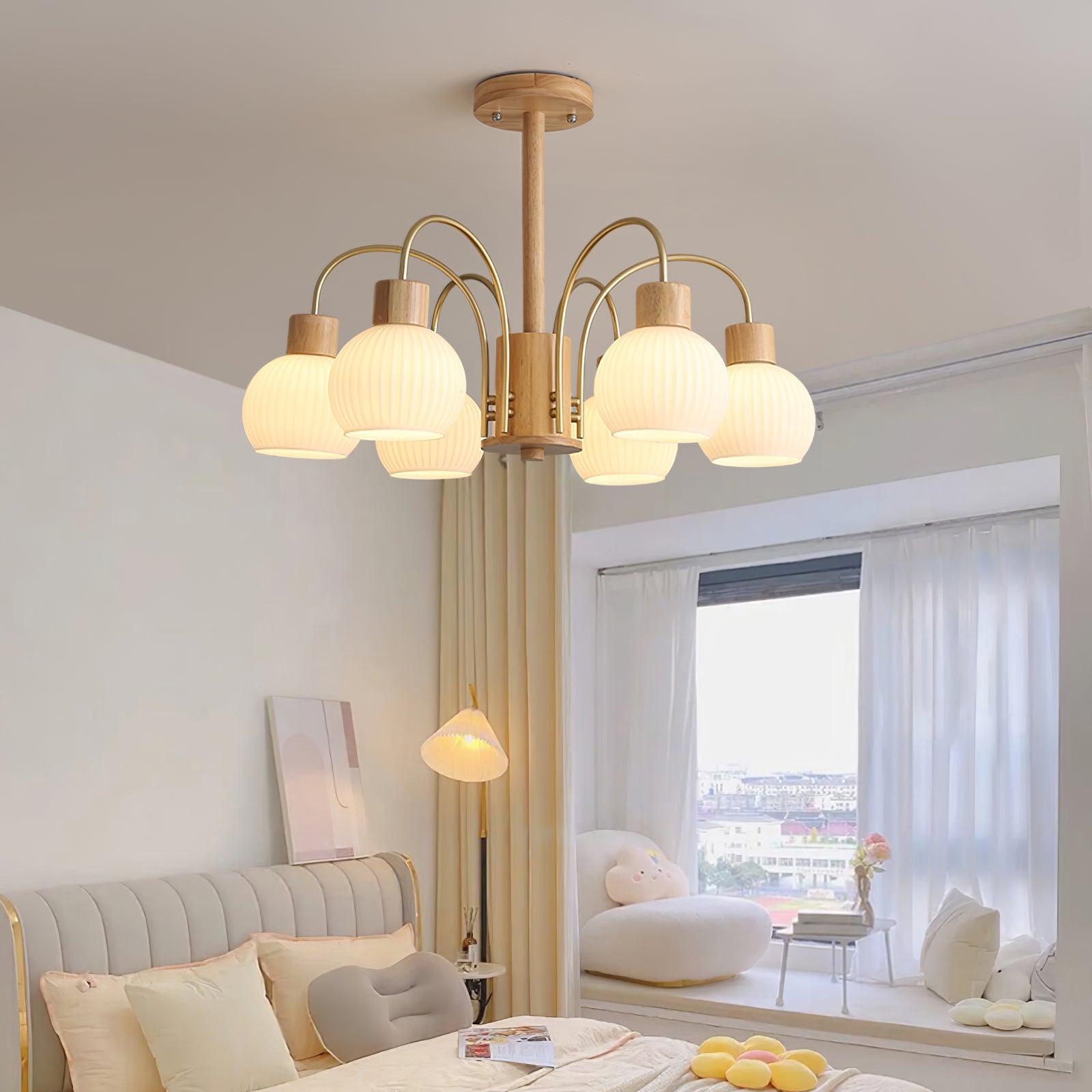 Donnelly Wooden Chandelier - Blowlighting