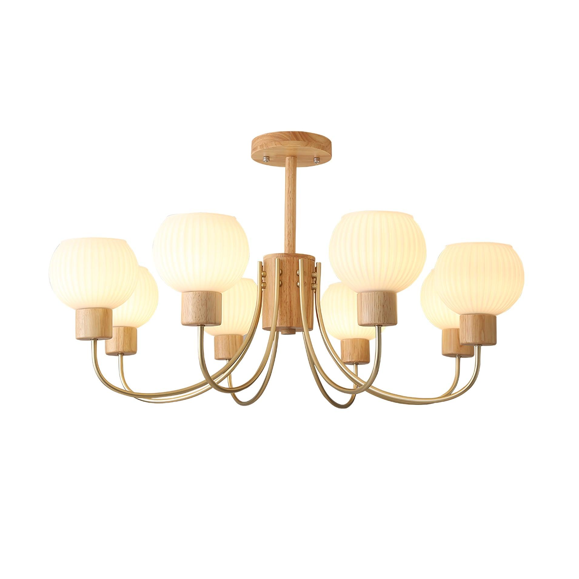Donnelly Wooden Chandelier - Blowlighting
