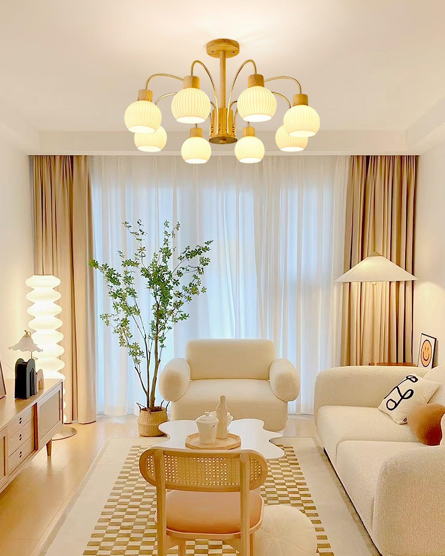 Donnelly Wooden Chandelier - Blowlighting