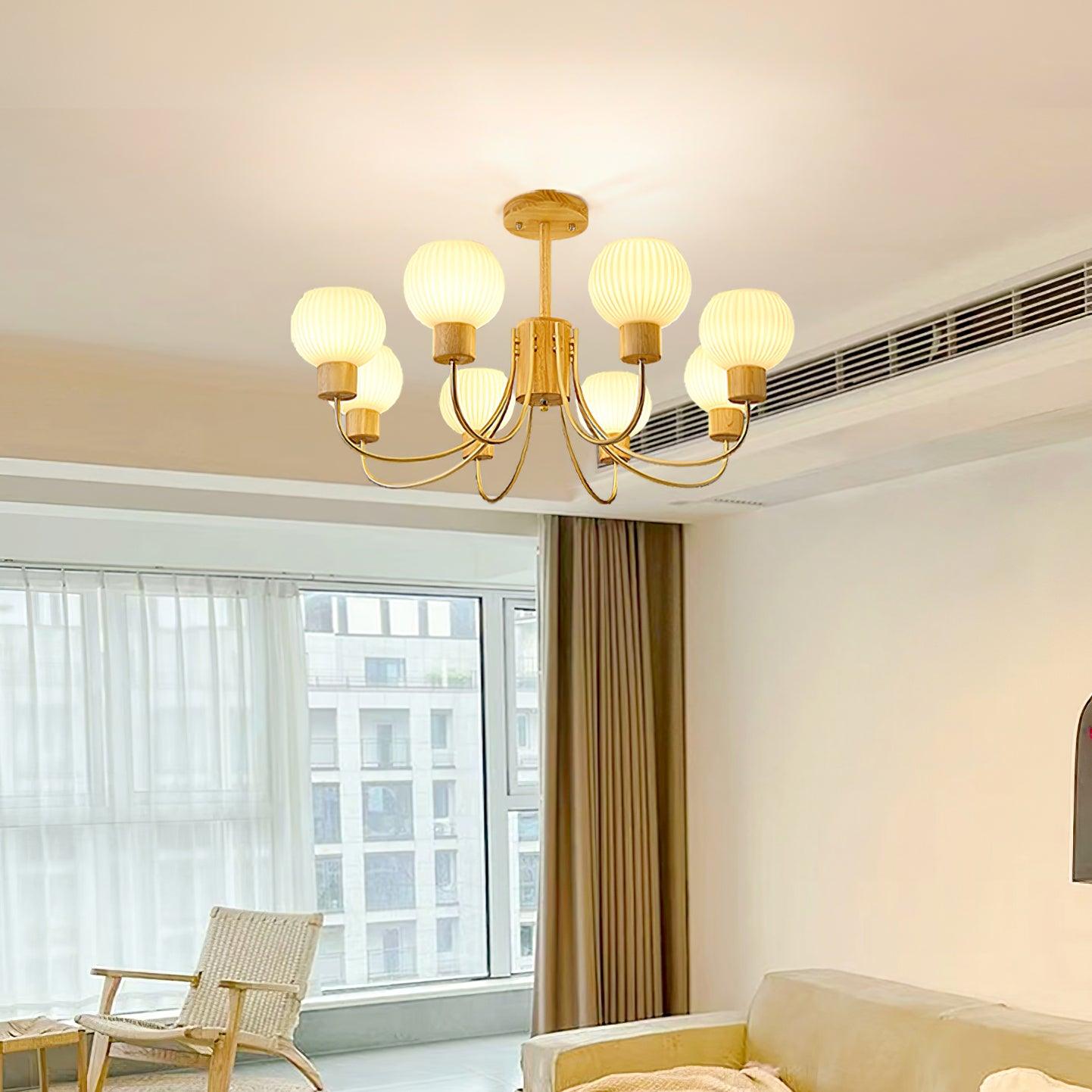 Donnelly Wooden Chandelier - Blowlighting